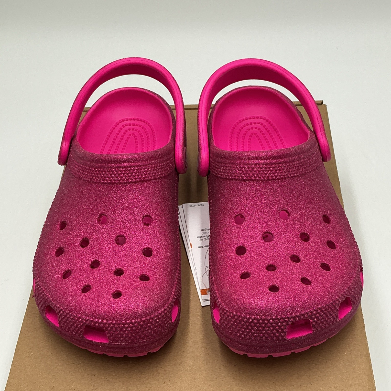 Crocs Classic Clogs Unisex US M4/W6 M Pink Glitter Comfort Casual Shoes Eby3705