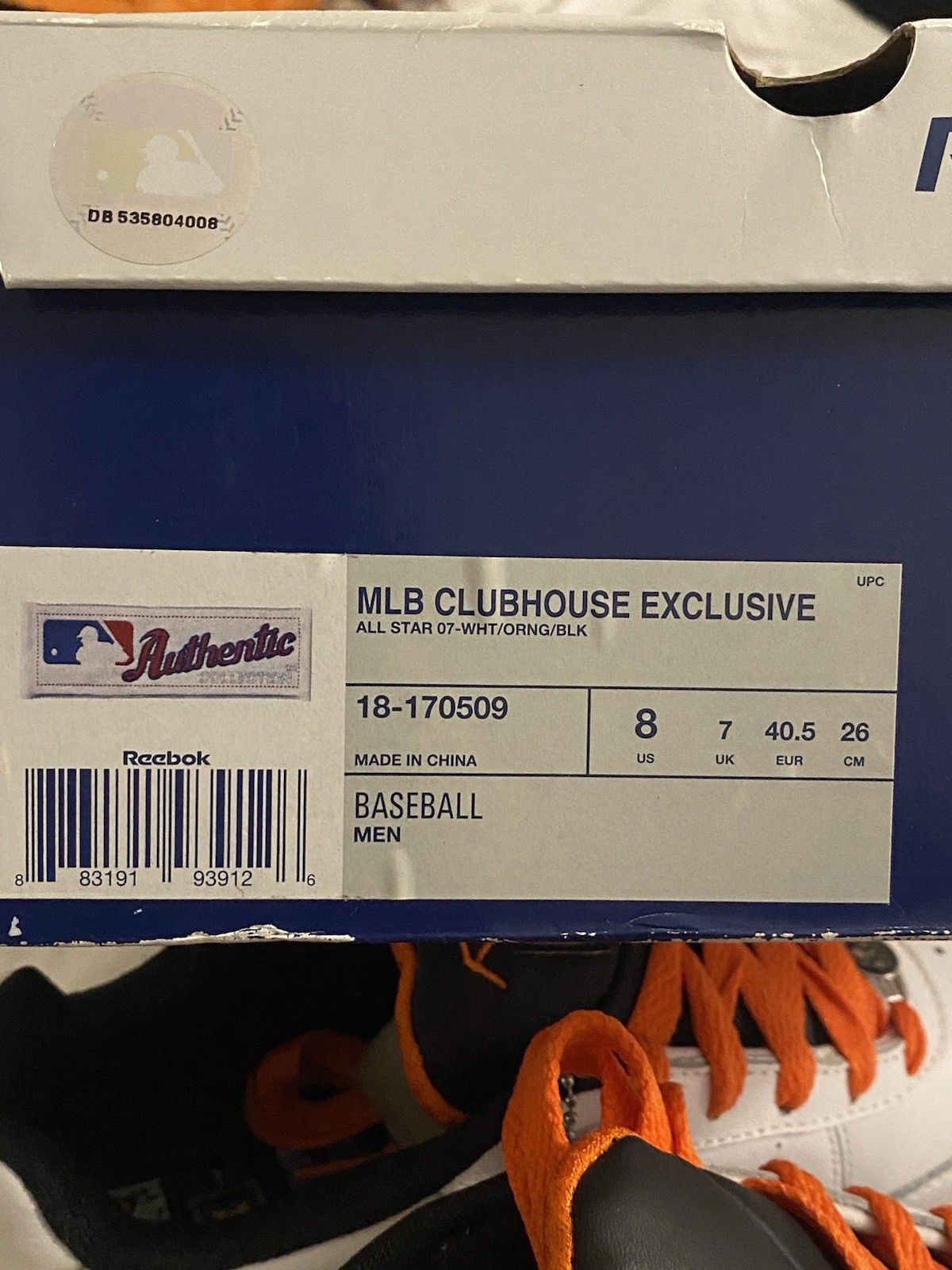 Reebok MLB All-Star Game 2007 Clubhouse Exclusive DS Men’s 8 San Francisco New!
