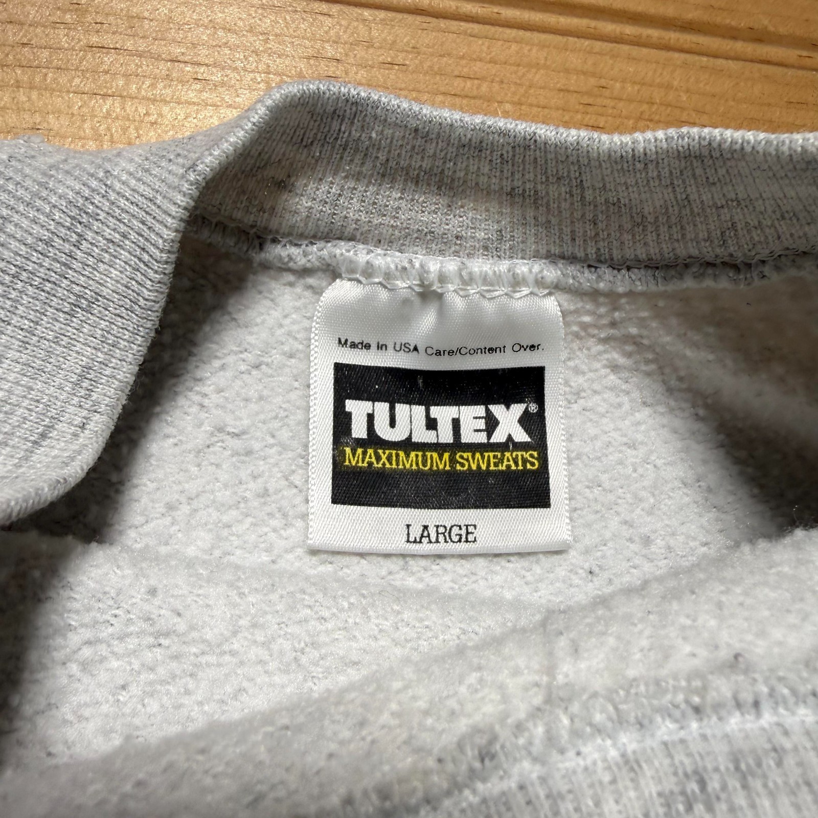 Vintage 90s Blank Raglan Heather Fleece Crewneck Pullover Sweatshirt USA – Large