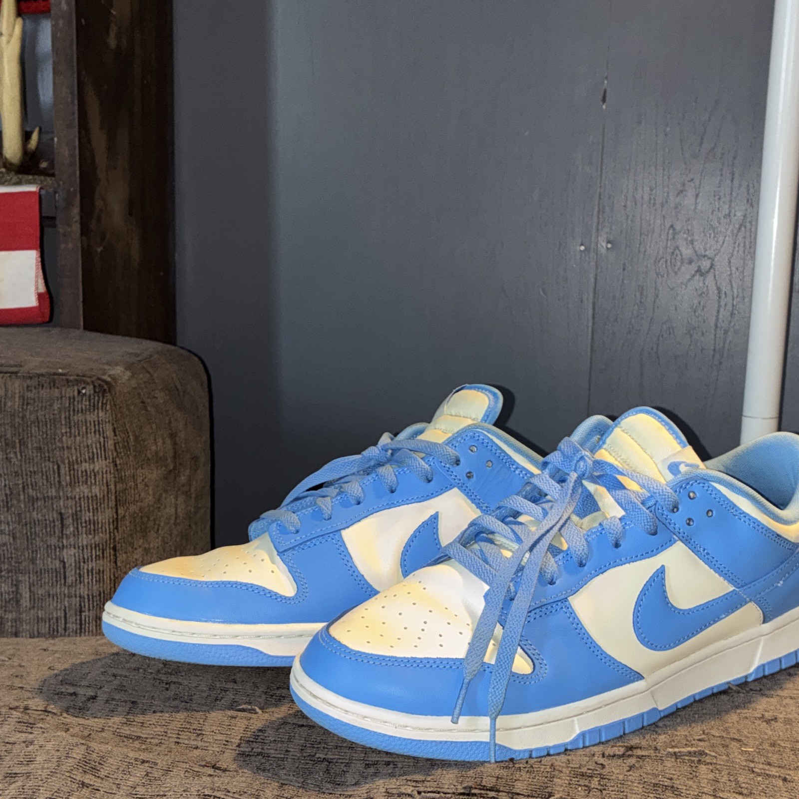 Nike Dunk Low Men’s Sneakers University Blue UNC, Size 11.5 No Box