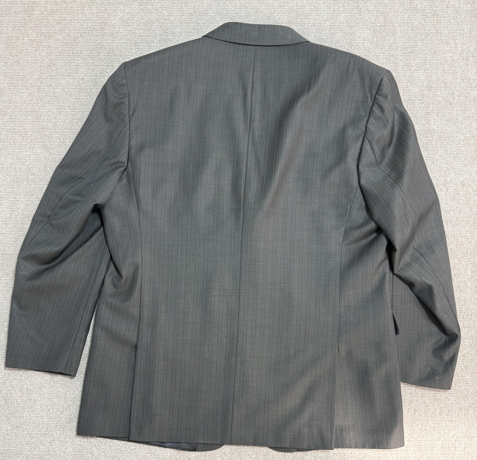 Visconti Blazer Suit Jacket Mens 46R Gray Pinstripe Super 140s Wool 3 Button
