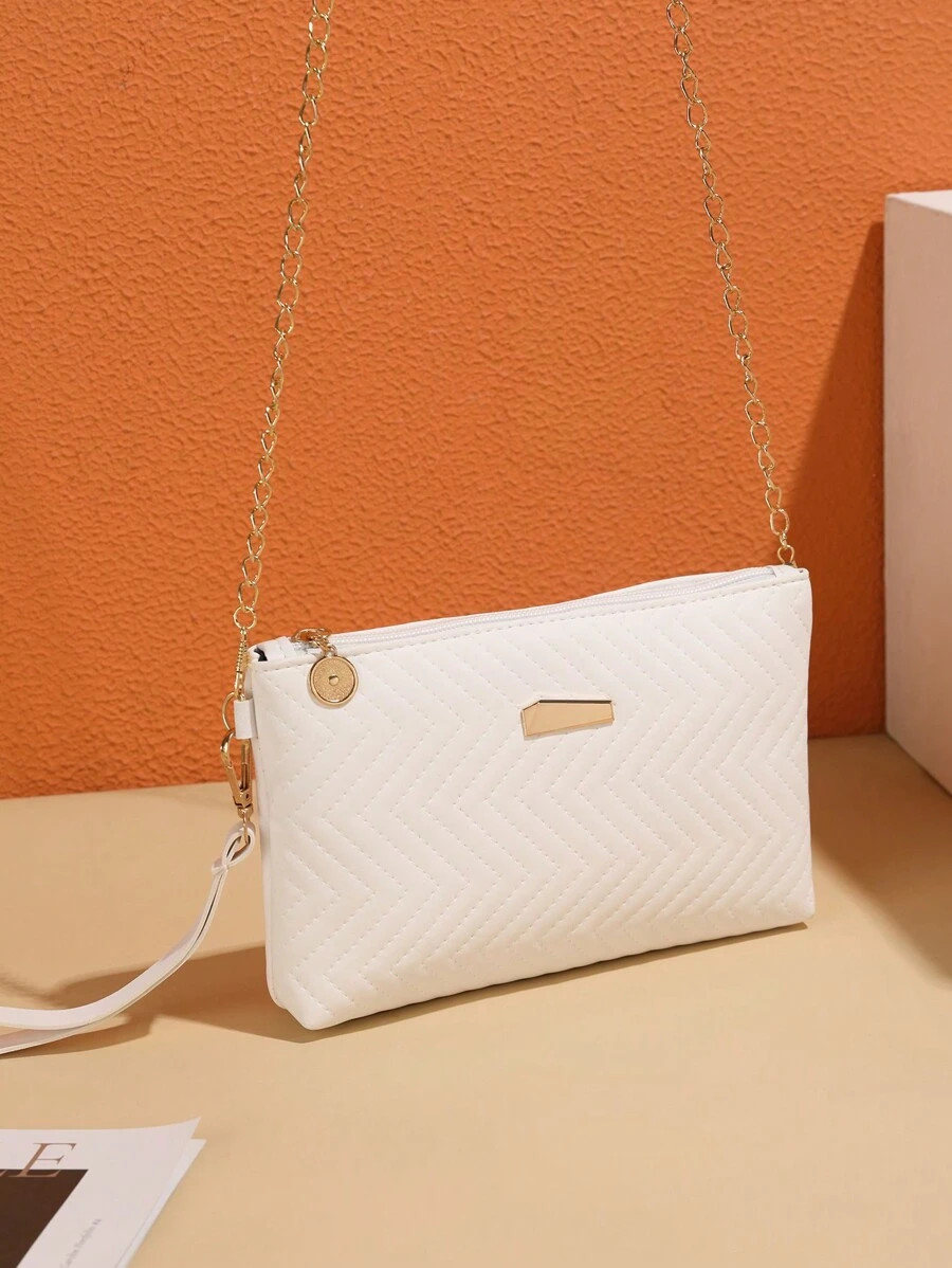 Small Square Bag Women PU Leather Crossbody Chain Purse Casual Shoulder Mini