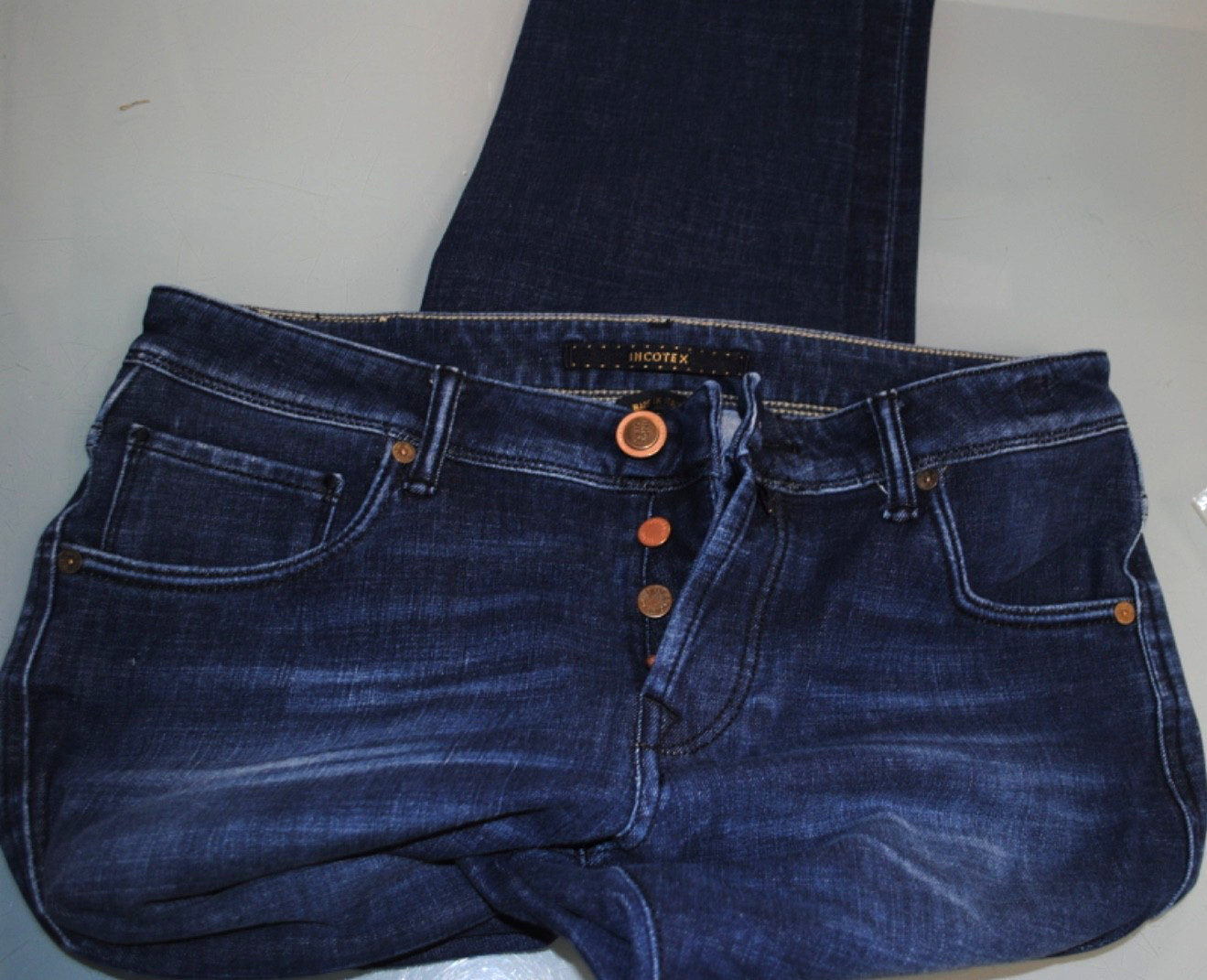 INCOTEX BLUE DIVISION JEANS NEW 320.00 CAR 32-46 DENIM + ELASTANE LAV2 15 WQ