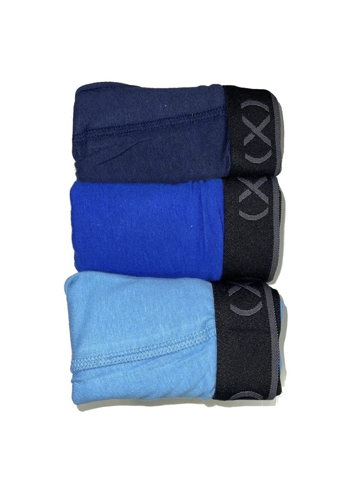 NWT 2(X)IST. 3 Pack. Men’s Stretch Boxer Briefs 6″. Blue Multi. MSRP $42.00