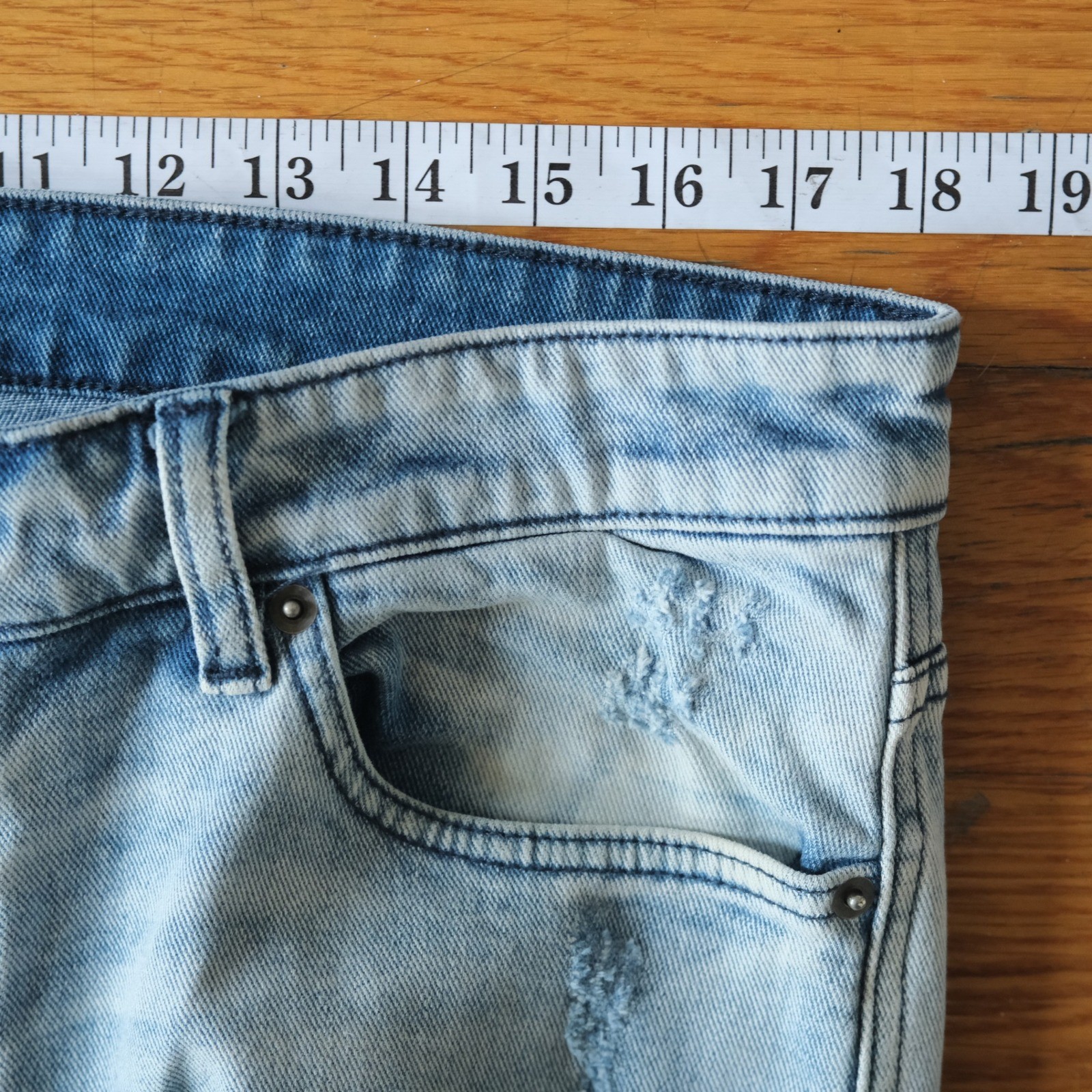 Ksubi Van Winkle Jeans Mens Light Blue Distressed Trashed Dreams 36 Slim