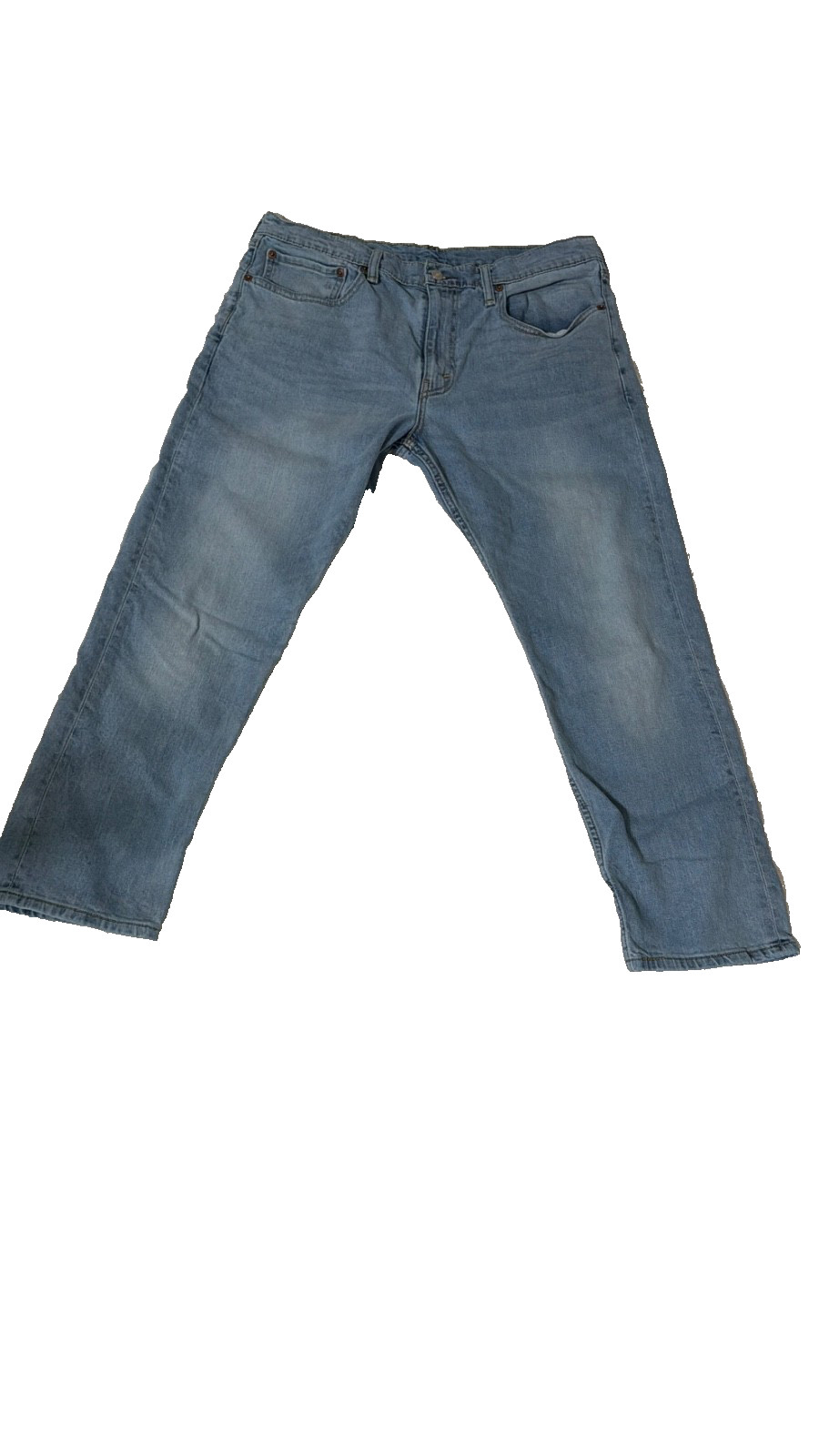 Levi’s 502 Regular Taper Jeans Men’s 36×30 Light Wash Stretch Denim Blue Casual