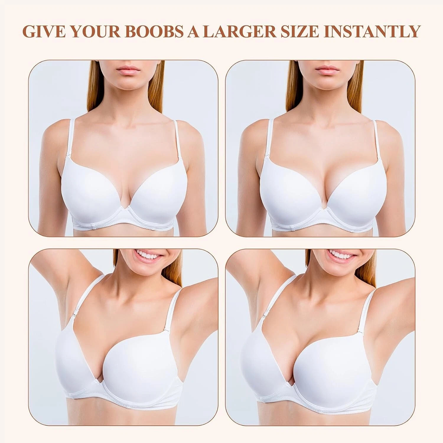 Removable Women’S Push Up Invisible Sponge Bra Pads for Sports & Casual Wear Bra