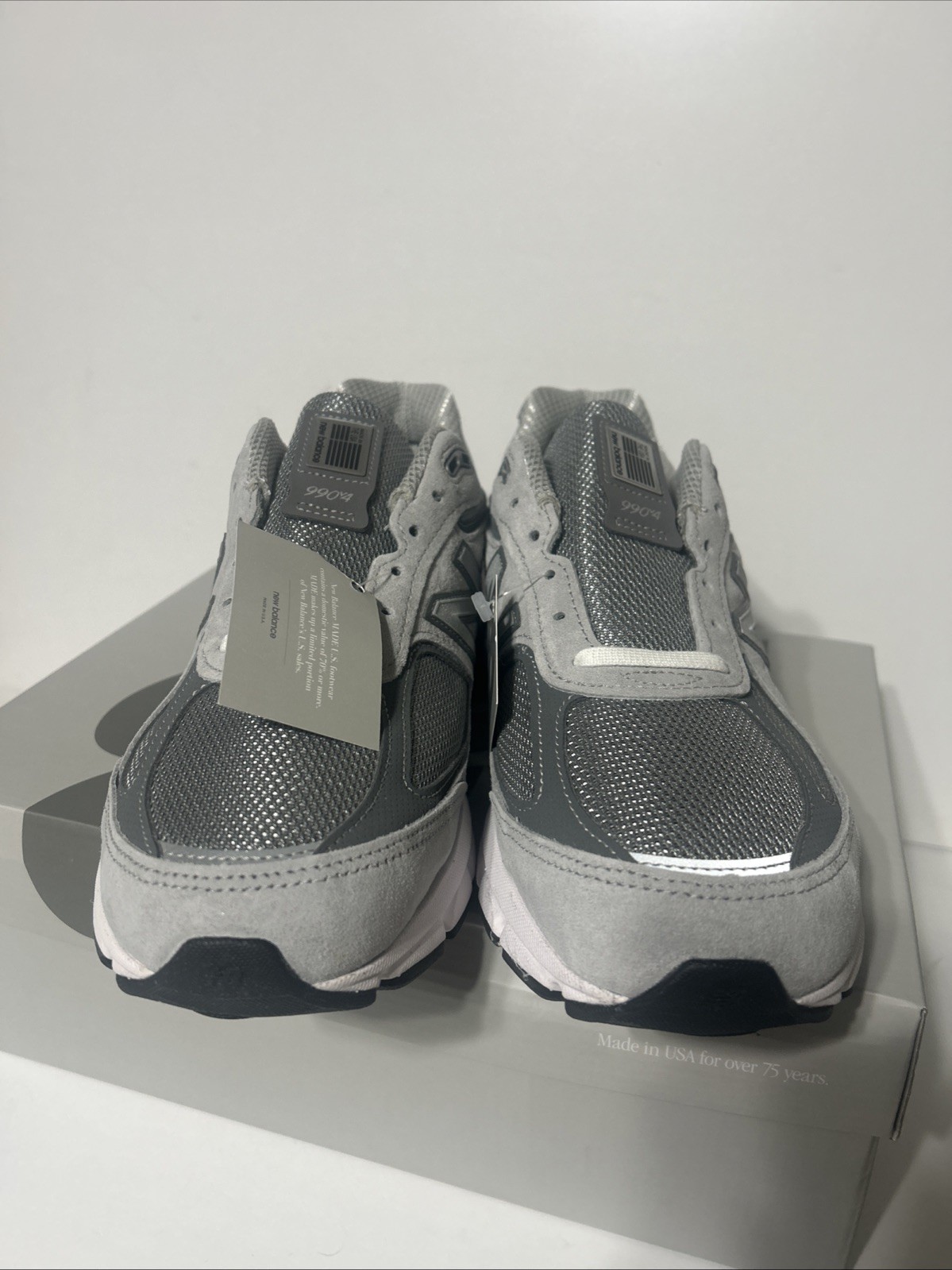 New Balance 990v4 Made in USA Grey Silver U990GR4 Mens US Size 10.5