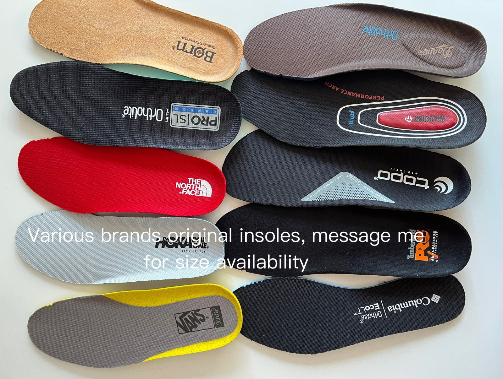 Various Ortholite Insoles Vans Born Brooks FJ Timberland TNF HKOO Topo Clarks