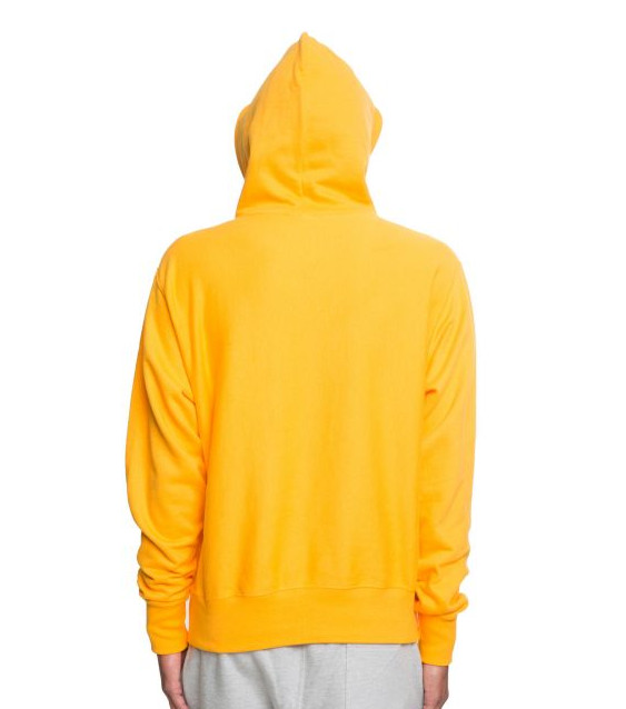 CHAMPION REVERSE WEAVE GF68 Y07472 BIG C W/SCRIPT HOODIE BYC GOLD XS XL