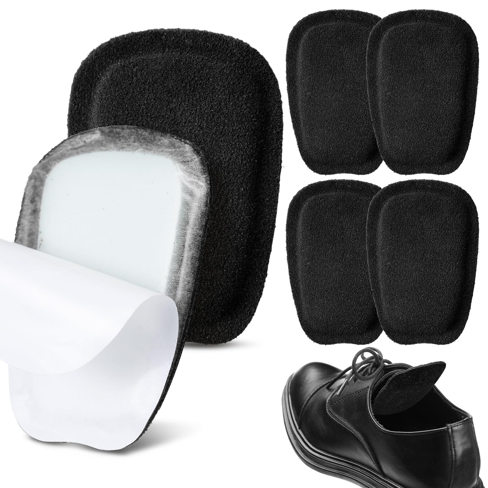 3 Pairs Shoe Tongue Pads for Men Women Soft Suede Elastic Foam Shoe Padding C…
