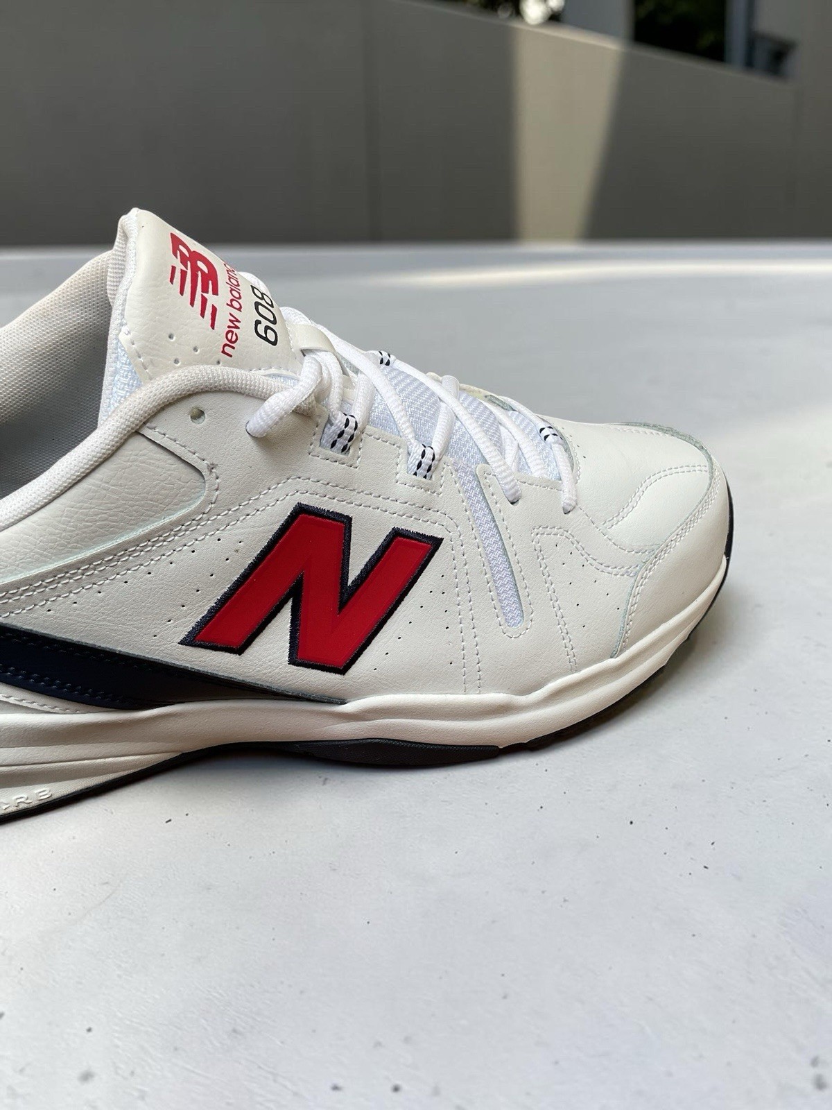New Balance 608 MX608HR5 Men’s Size 15 White Red Navy Training Walking Shoes