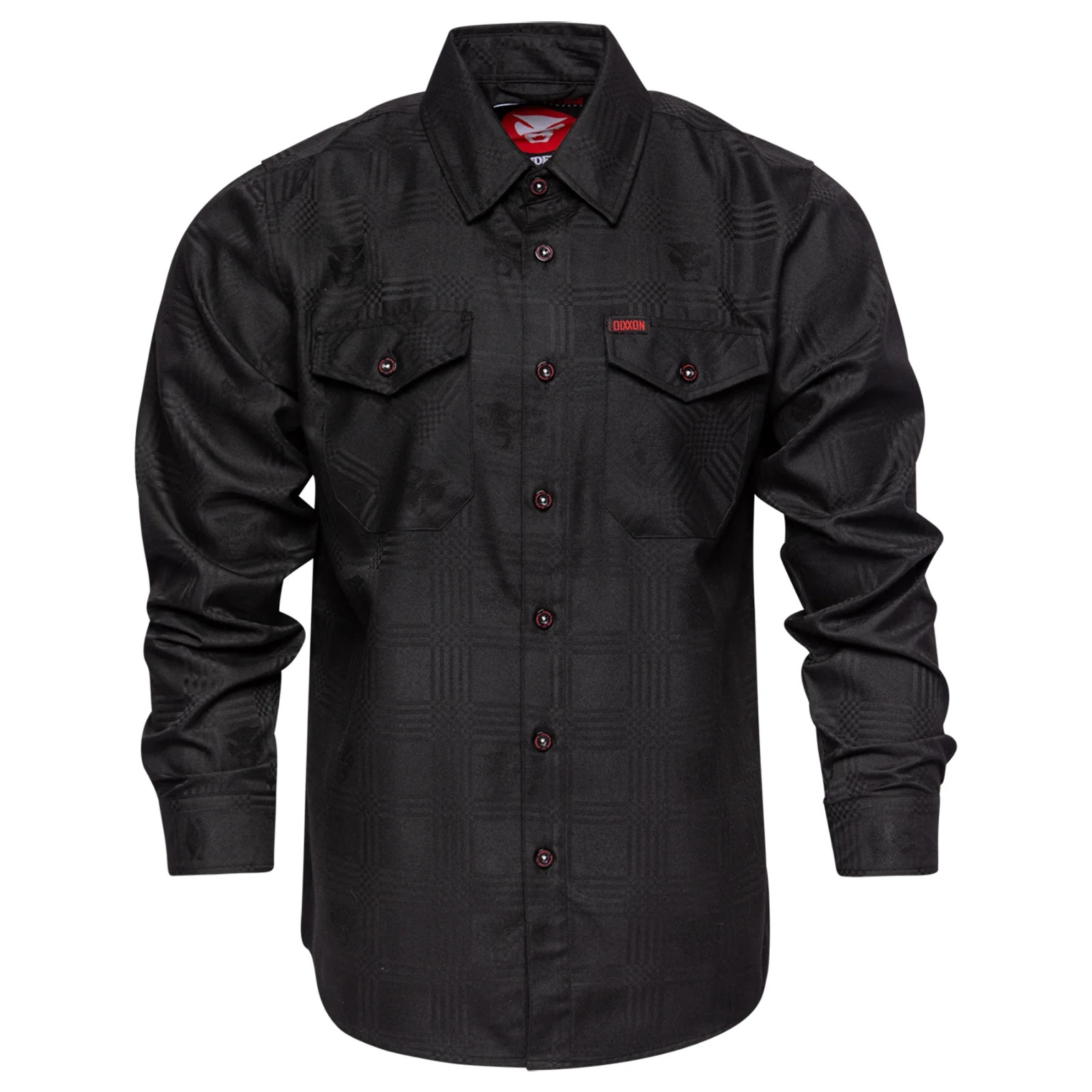 DIXXON Flannel “Thundercat 2.0” Men’s LARGE TALL LT Jacquard Black Button Shirt