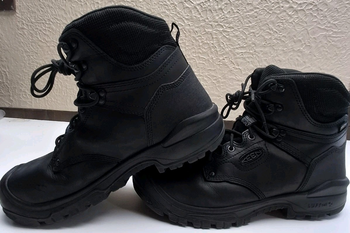 Keen Utility 6” Carbon Fiber Toe Waterproof Black Work Boots Mens 11 D