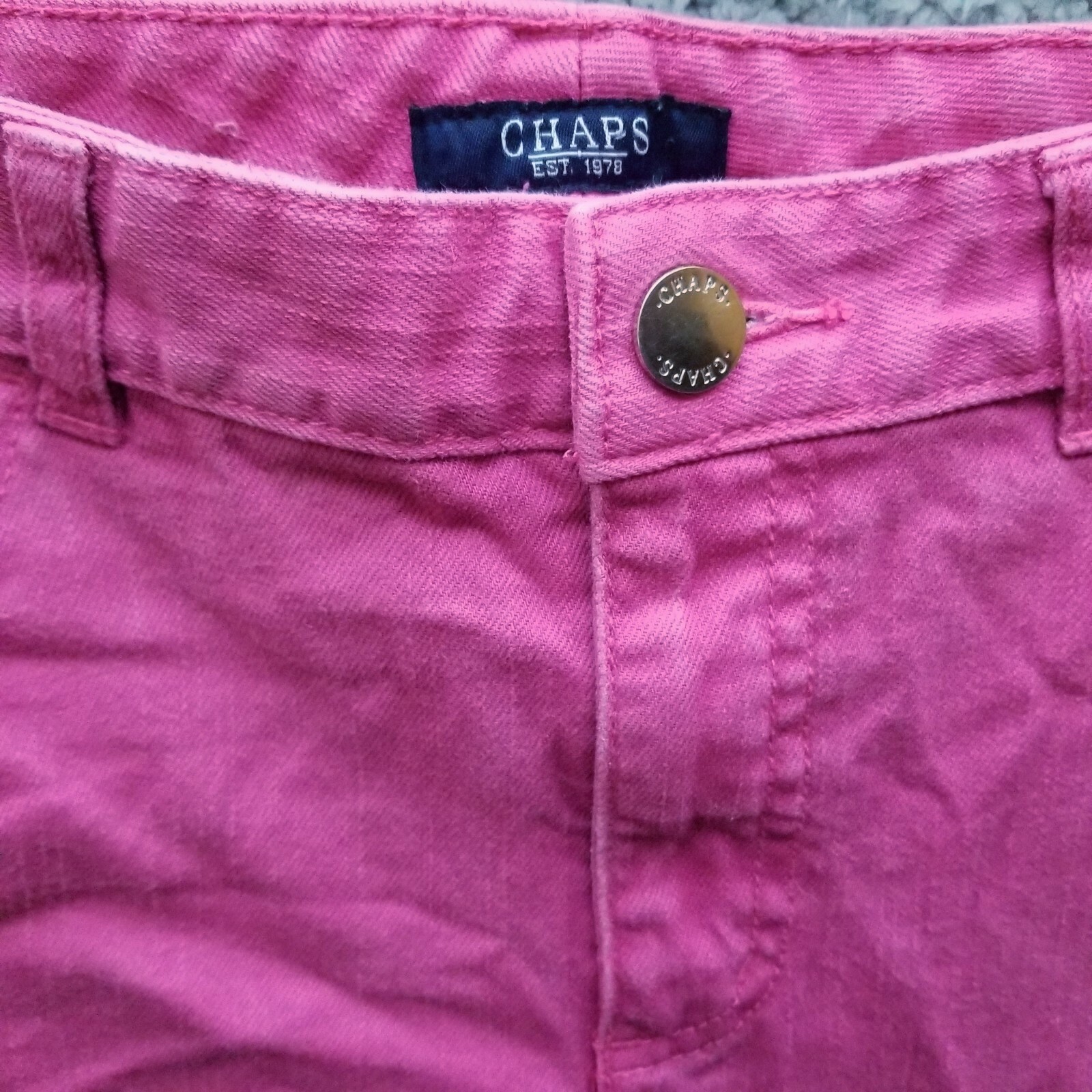 Chaps Women’s Madden 6 Pink Jeans 97% Cotton 3% Elastane 31.5″ 30.5″ 8.5″