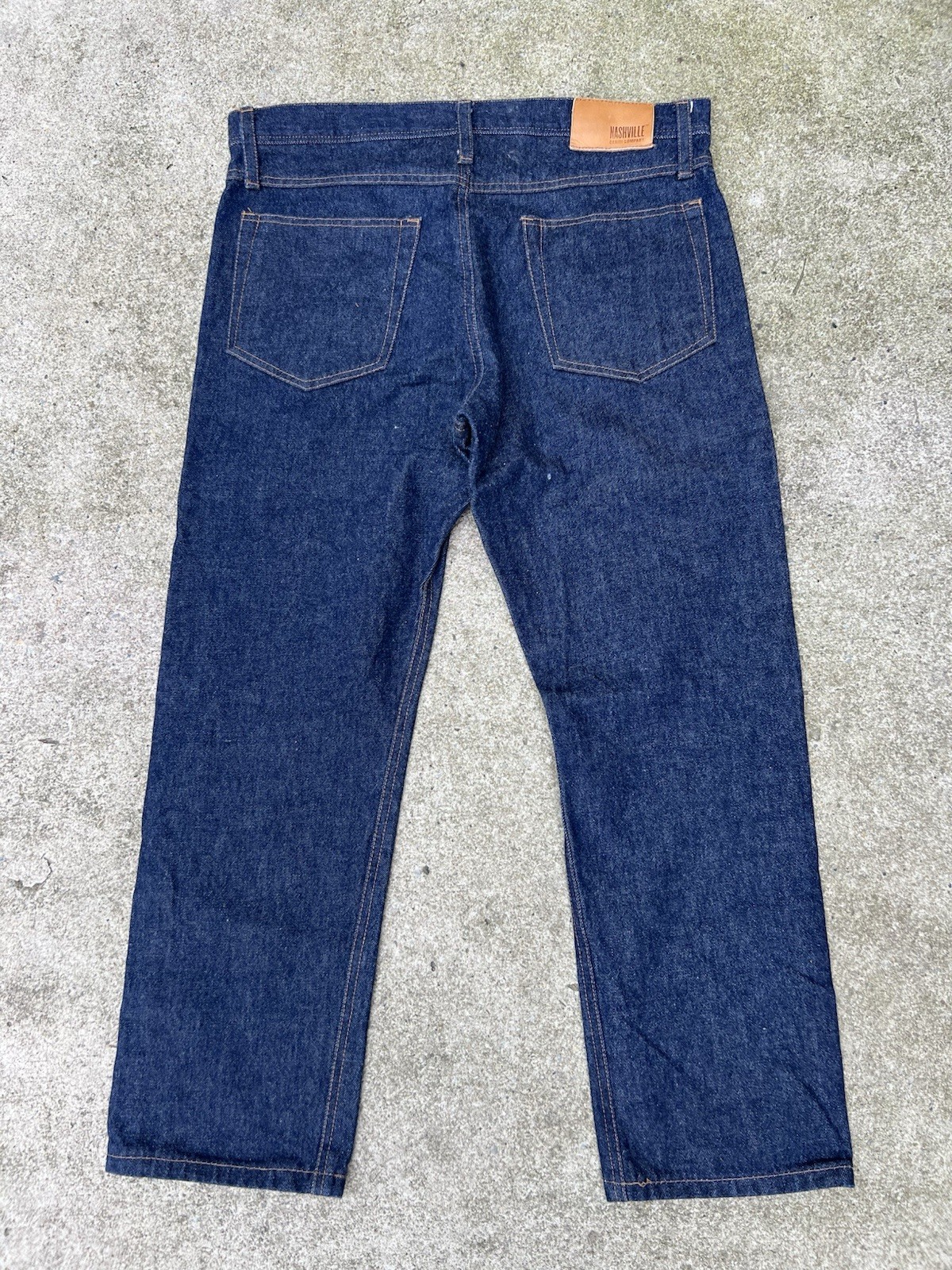 Nashville Denim Company Straight Leg Dark Wash Selvedge Jeans Size 32×26 USA