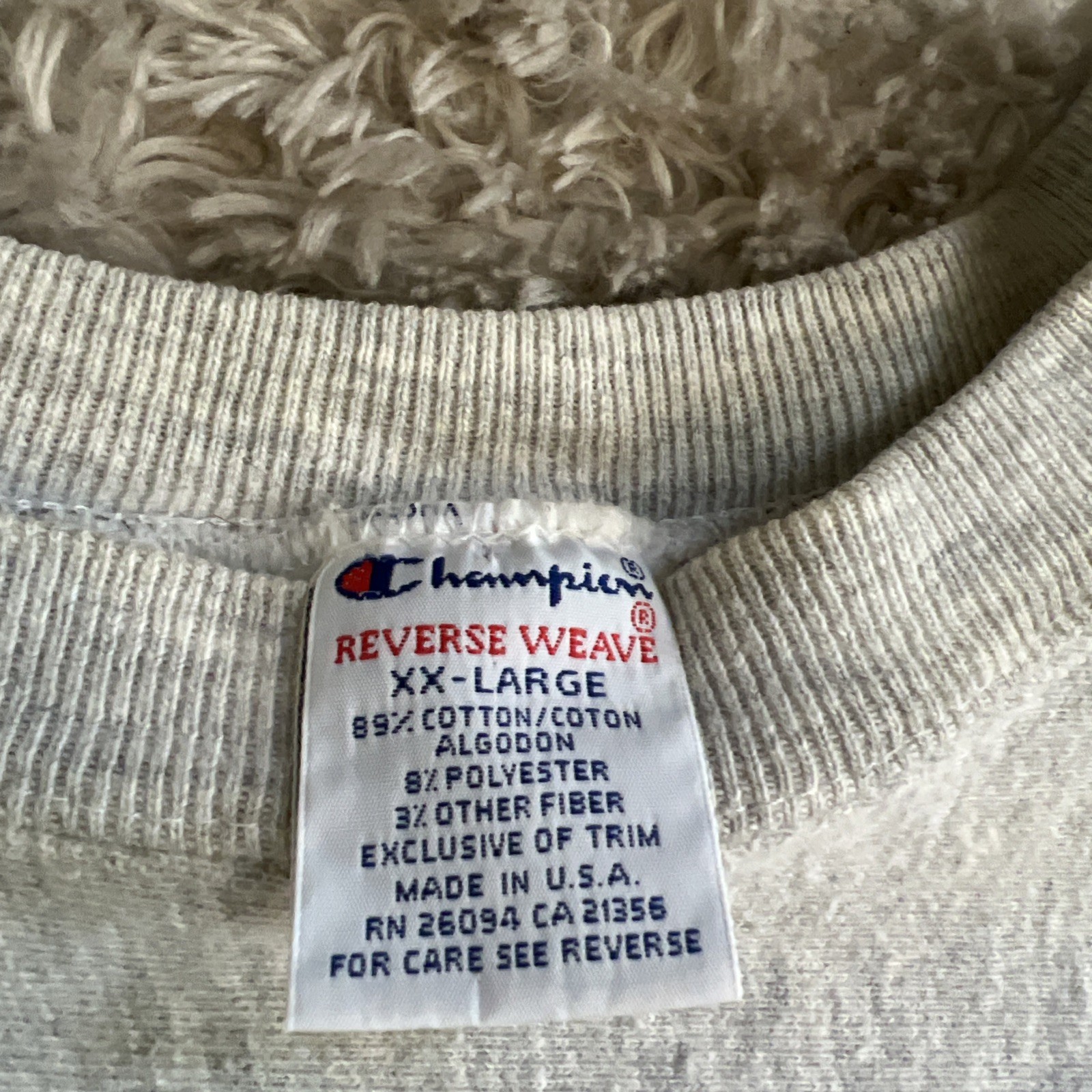 Vintage 80s Champion Reverse Weave Crewneck Sweatshirt NBC Sports XXL
