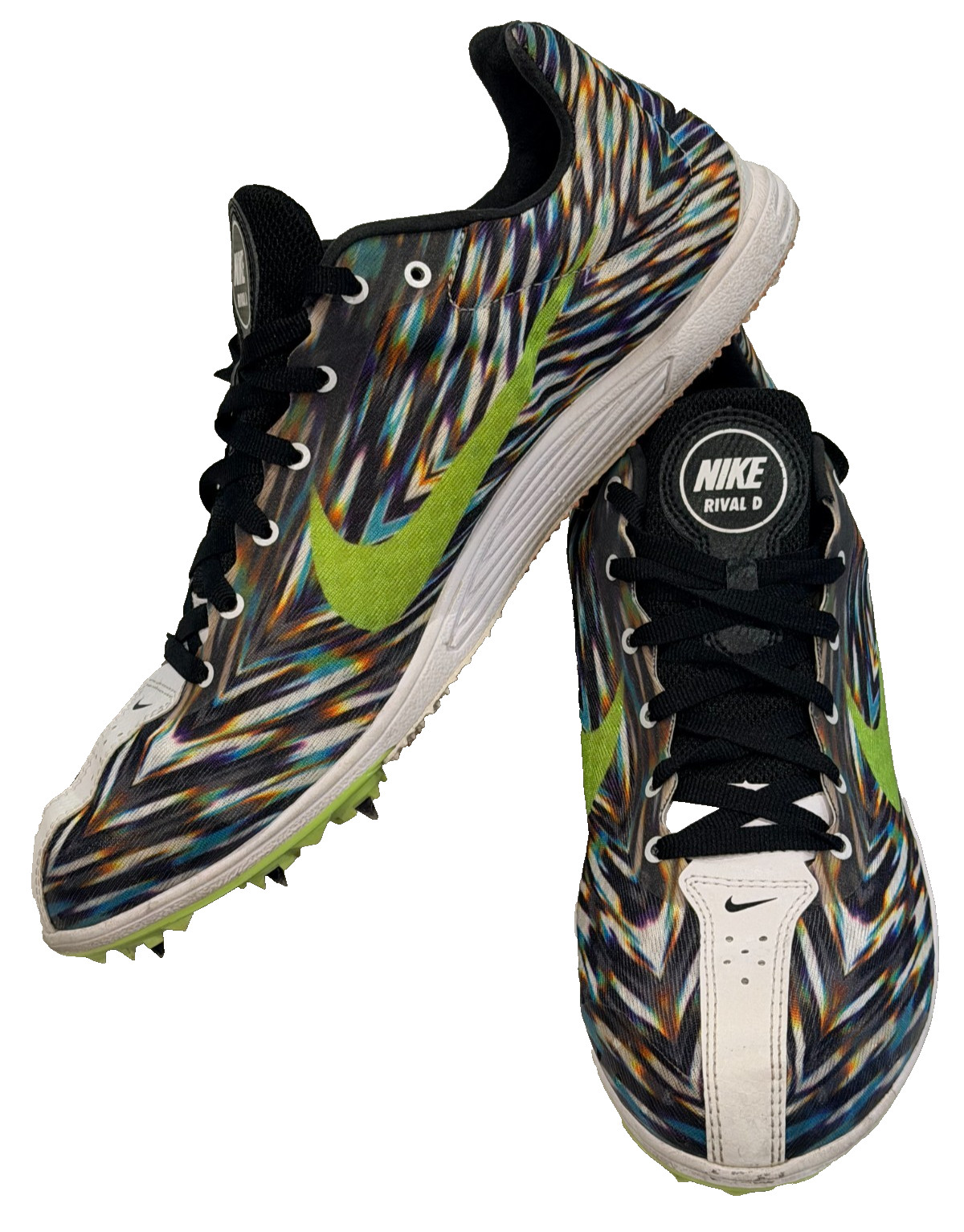 Nike Zoom Rival D 8 Men’s Track Spikes SZ 10 Multicolor Chevron – 616310-170