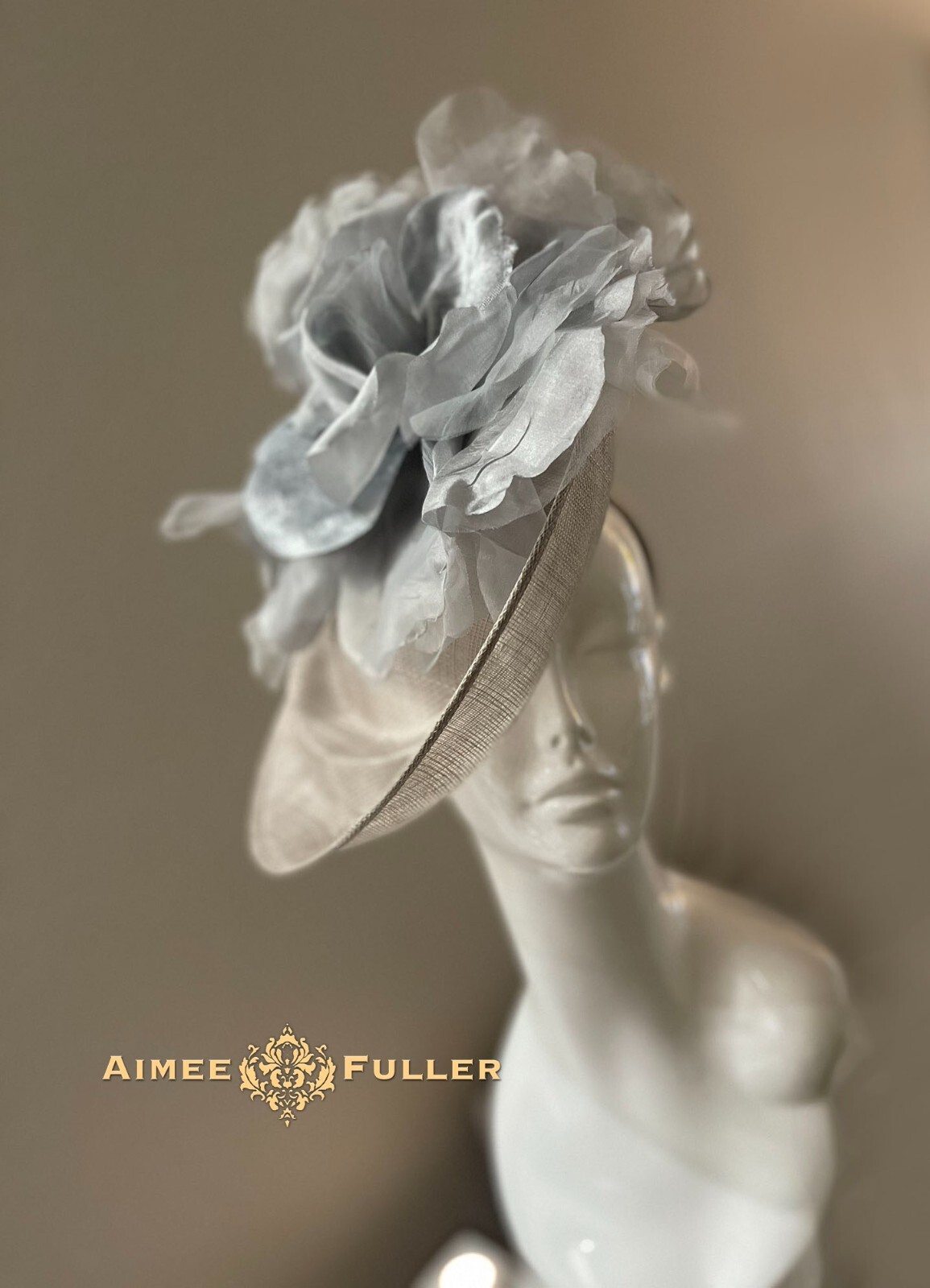 Rose Kentucky Derby Hat Cream Ivory Moss Hues Royal Ascot Del Mar Melbourne Cup