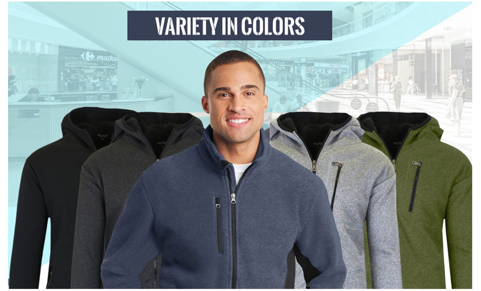 Men’s Heavy Weight Sherpa Fleece Lined Hoodie Sweater Jacket – Full Zip – S-XXL