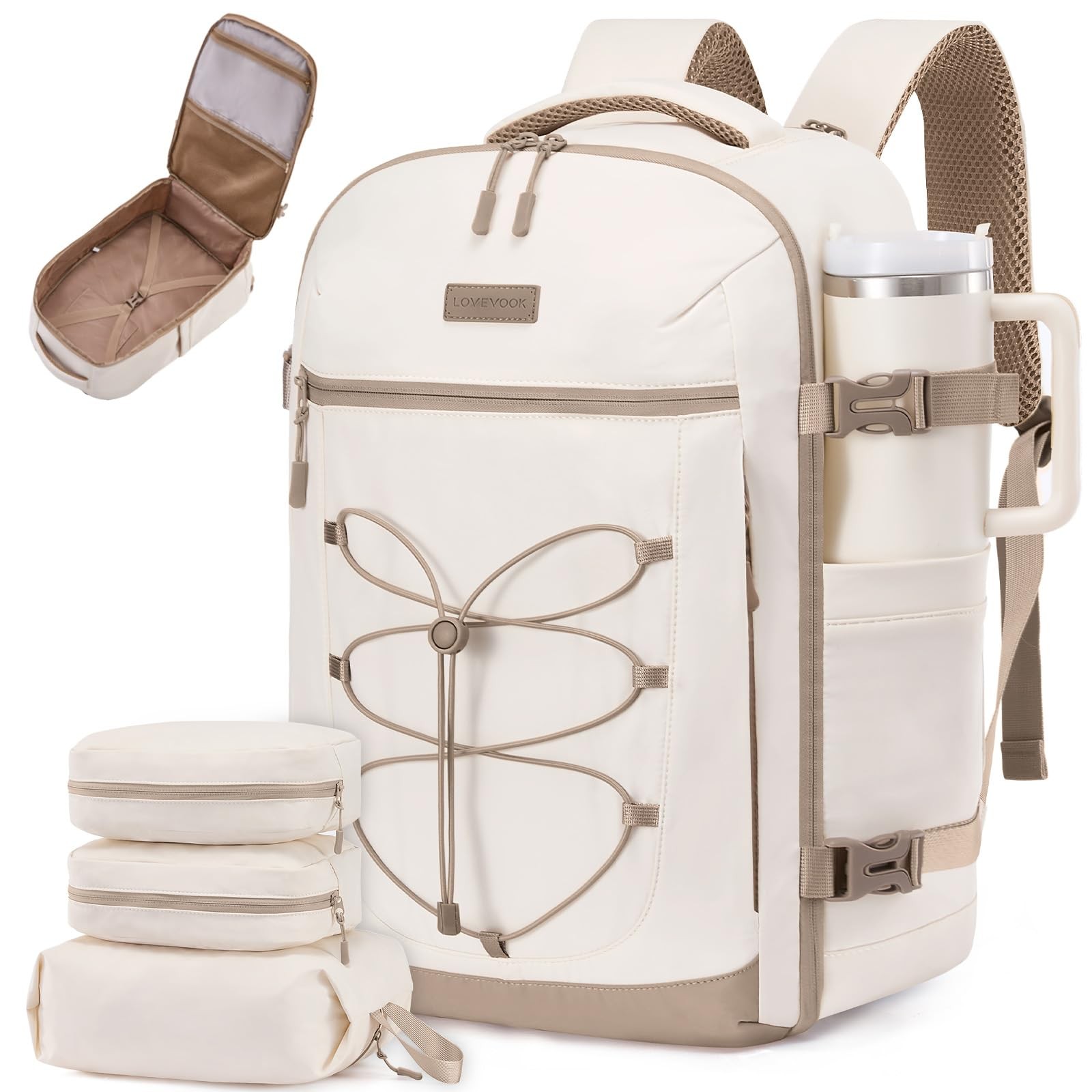 LOVEVOOK Travel Backpack,40L Carry On Backpack Large Fits 17.3″ Laptop,TSA Pe