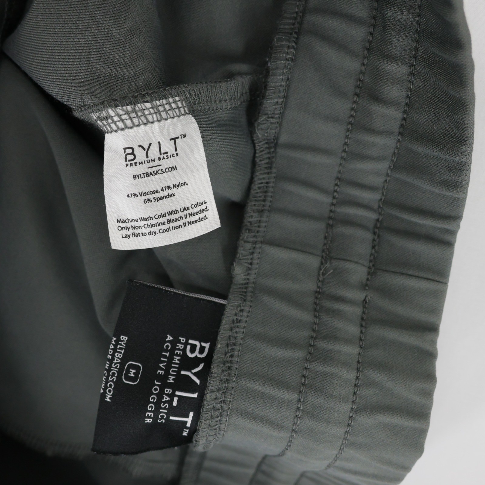 BYLT Active Jogger Pants Mens M Gray Elite Drawstring Stretch Pocket Running