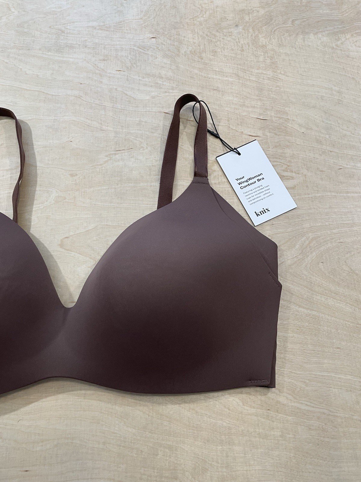 KNIX WingWoman Contour Wireless T-Shirt Bra Size 7+ Brown NWT