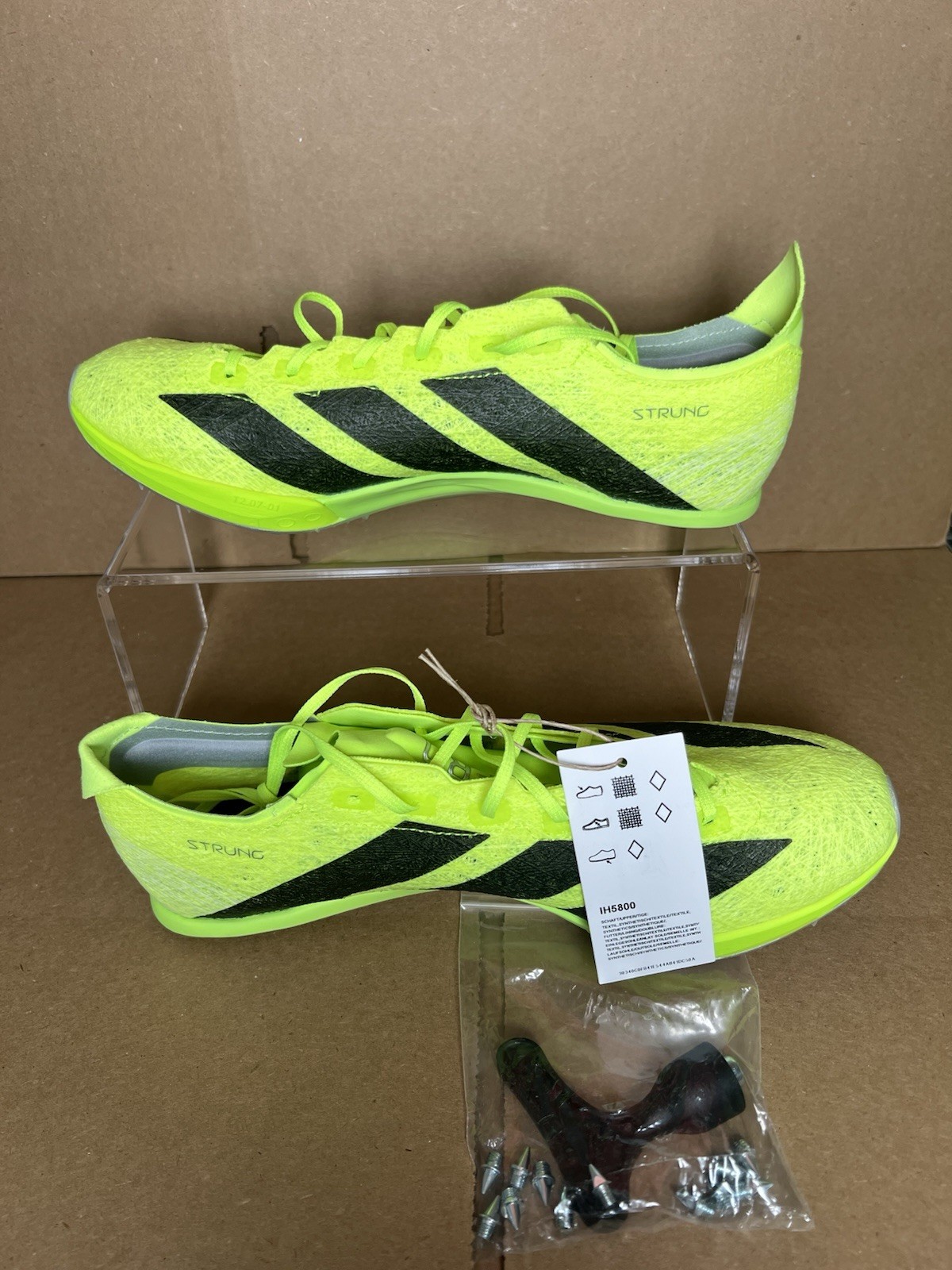 Adidas Adizero Prime SP 3 Strung Lucid Lemon Black IH5800 Men 8.5 / Women 9.5