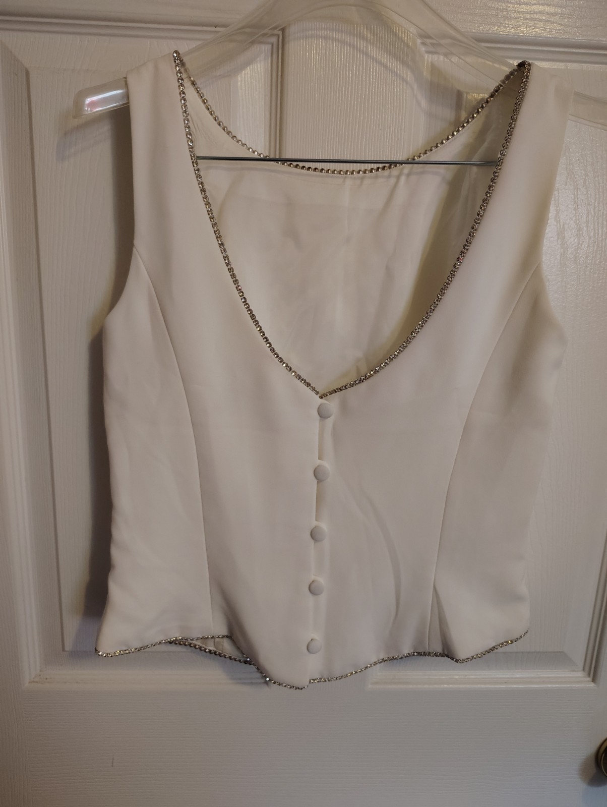 Dave & Johnny by Laura Ryner” Vintage vest Y2k era late 1990s Rhistone vest