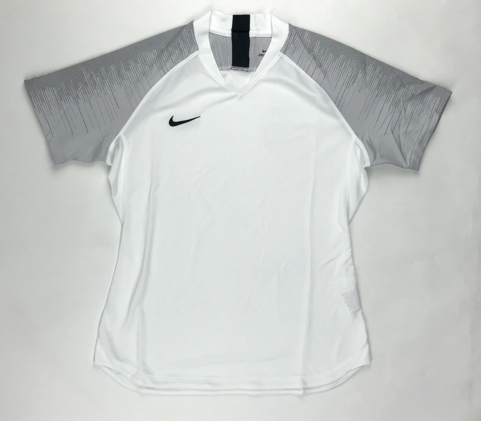 Nike Dry Strike Soocer Jersey Women’s Medium White Shirt AJ1150 Gray Goalie