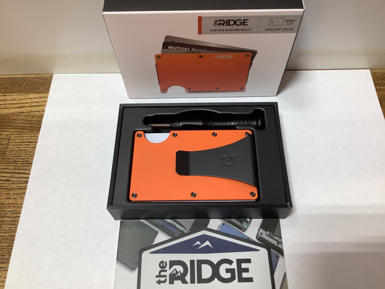 NEW Ridge Slim RFID Blacking Wallet- Basecamp Orange – Money Clip
