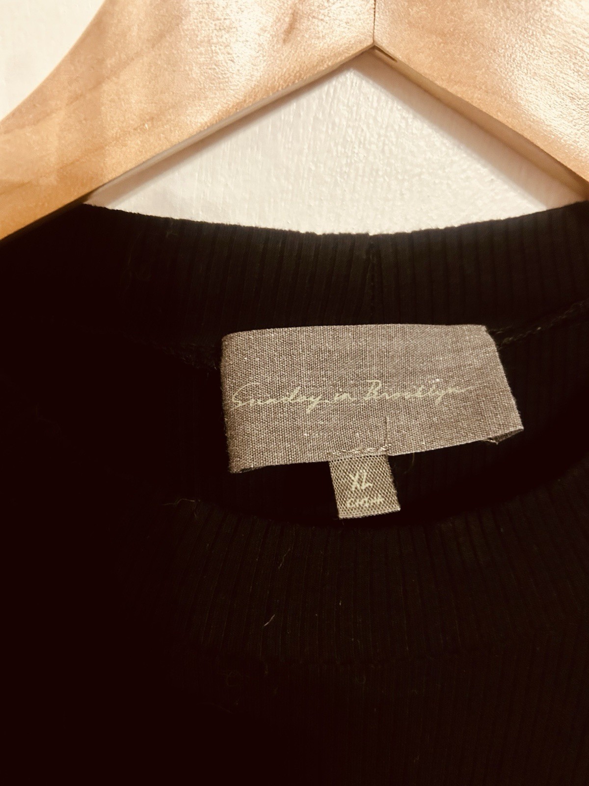 Sundays In Brooklyn Black High Neck Tank With Ruffled Detailing On Sleeves