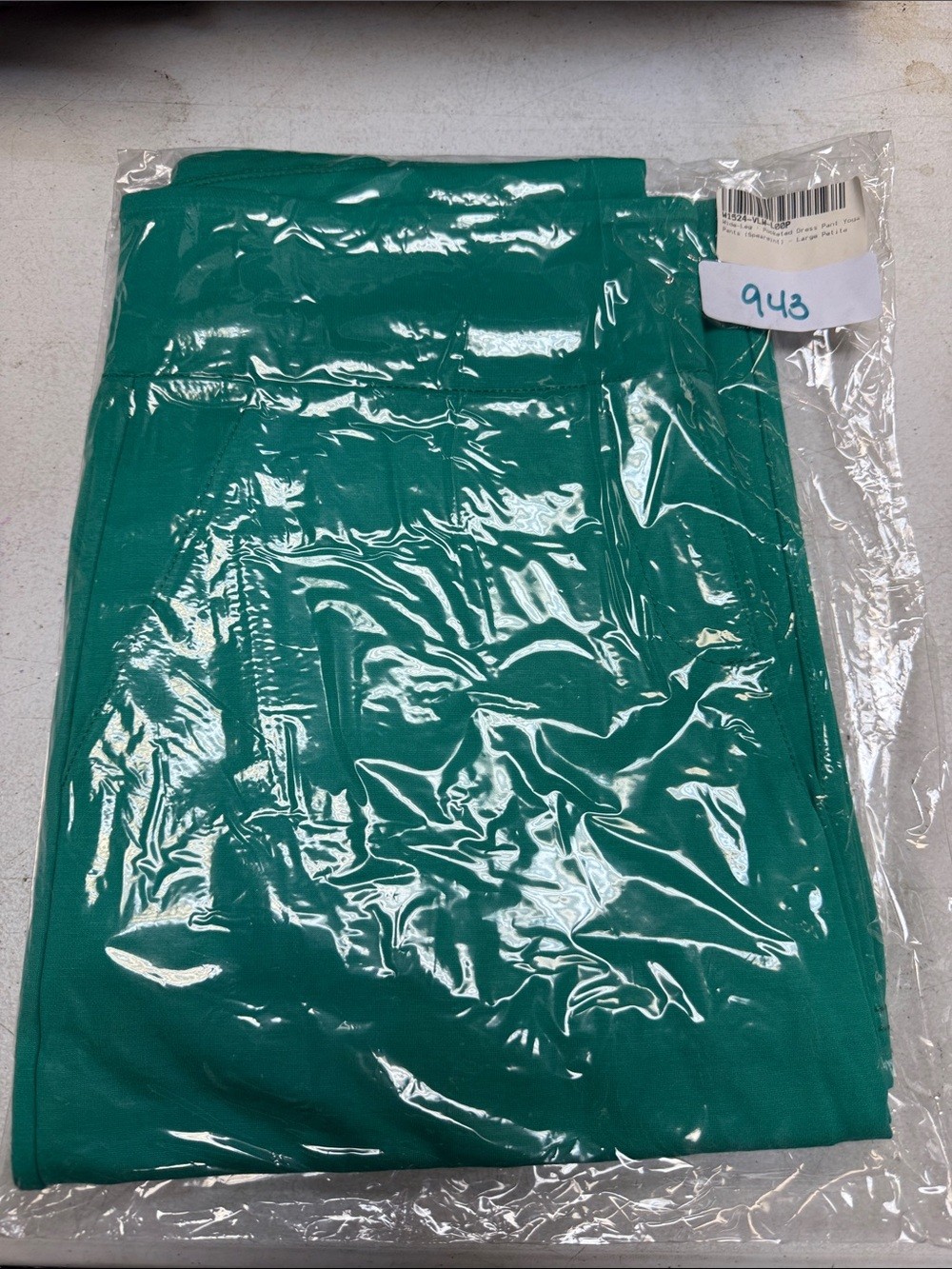 New Betabrand Spearmint Wide Leg Pocketed Dress Pant Yoga Pants Large Petite