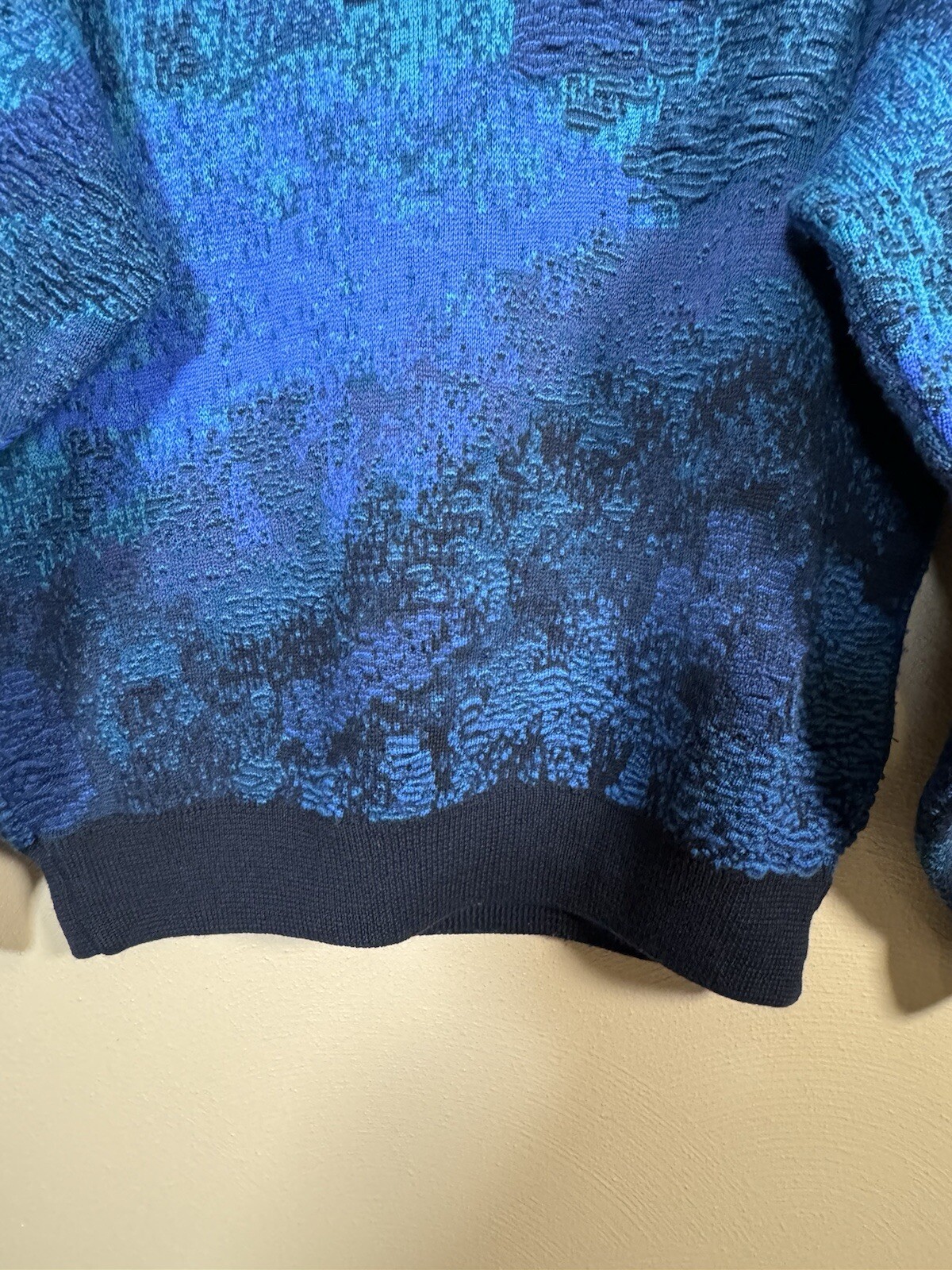 Vintage Far Horizons Australia Wool 3D Knit Textured Grandpa Sweater Sz M