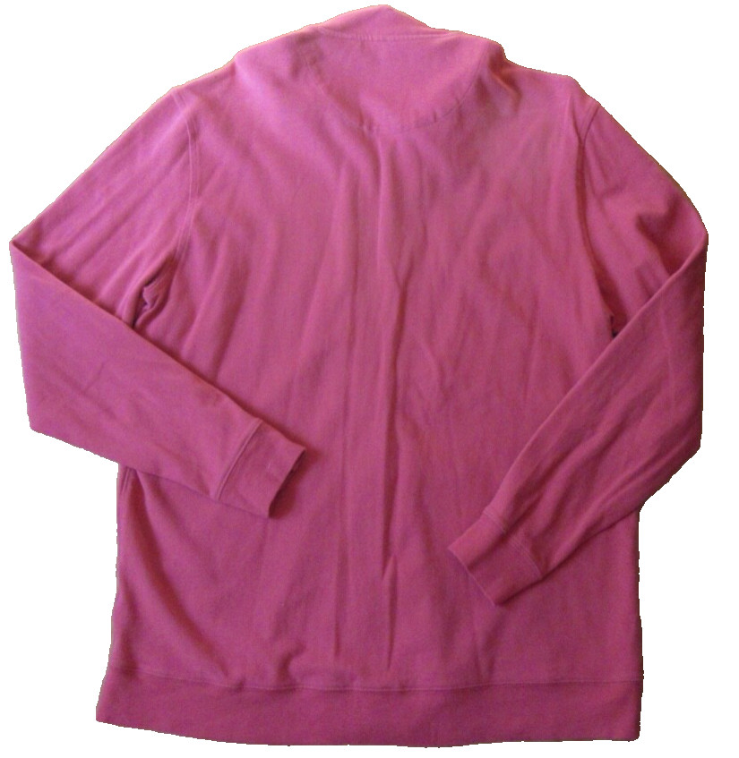 Club Room L Mens Coral Full Zip Collar L/S 2 Front Pockets SweatShirt Great PreO