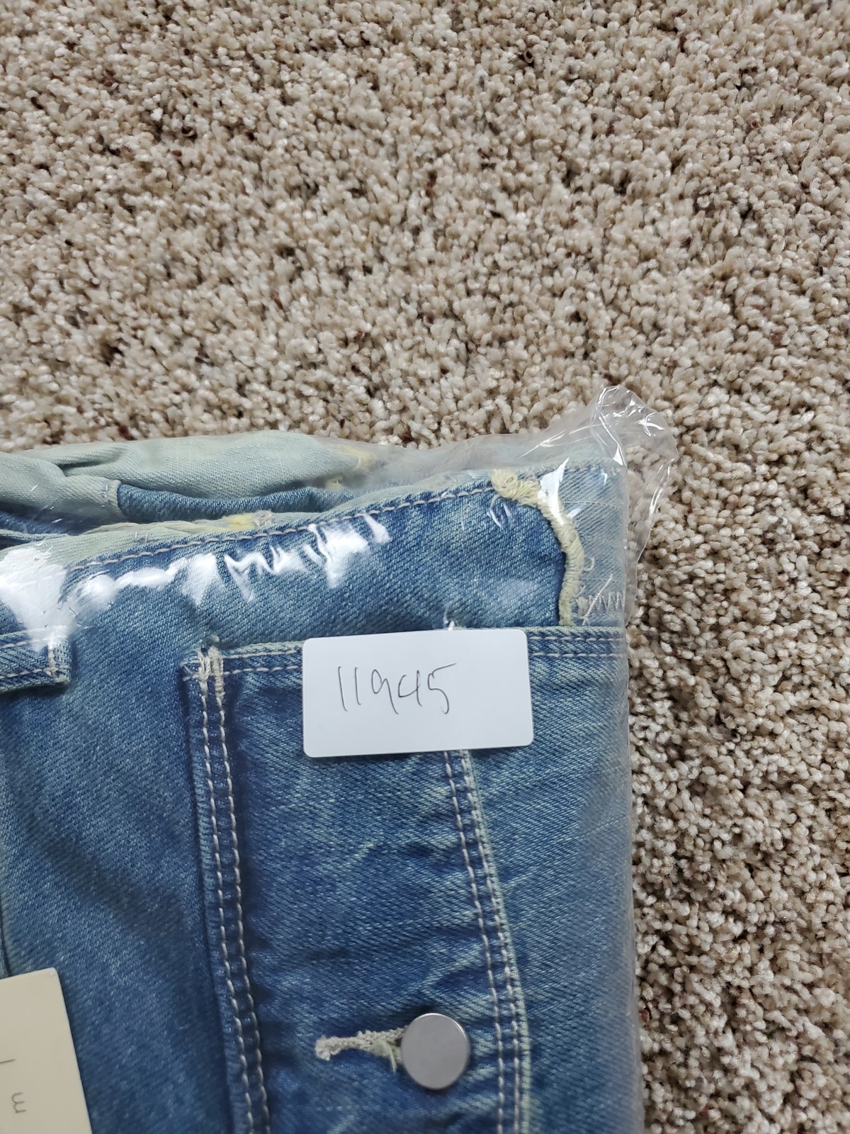 Mnml Jeans Mens 28 Patchwork Distressed Frayed Denim Straight Leg Streetwear NWT