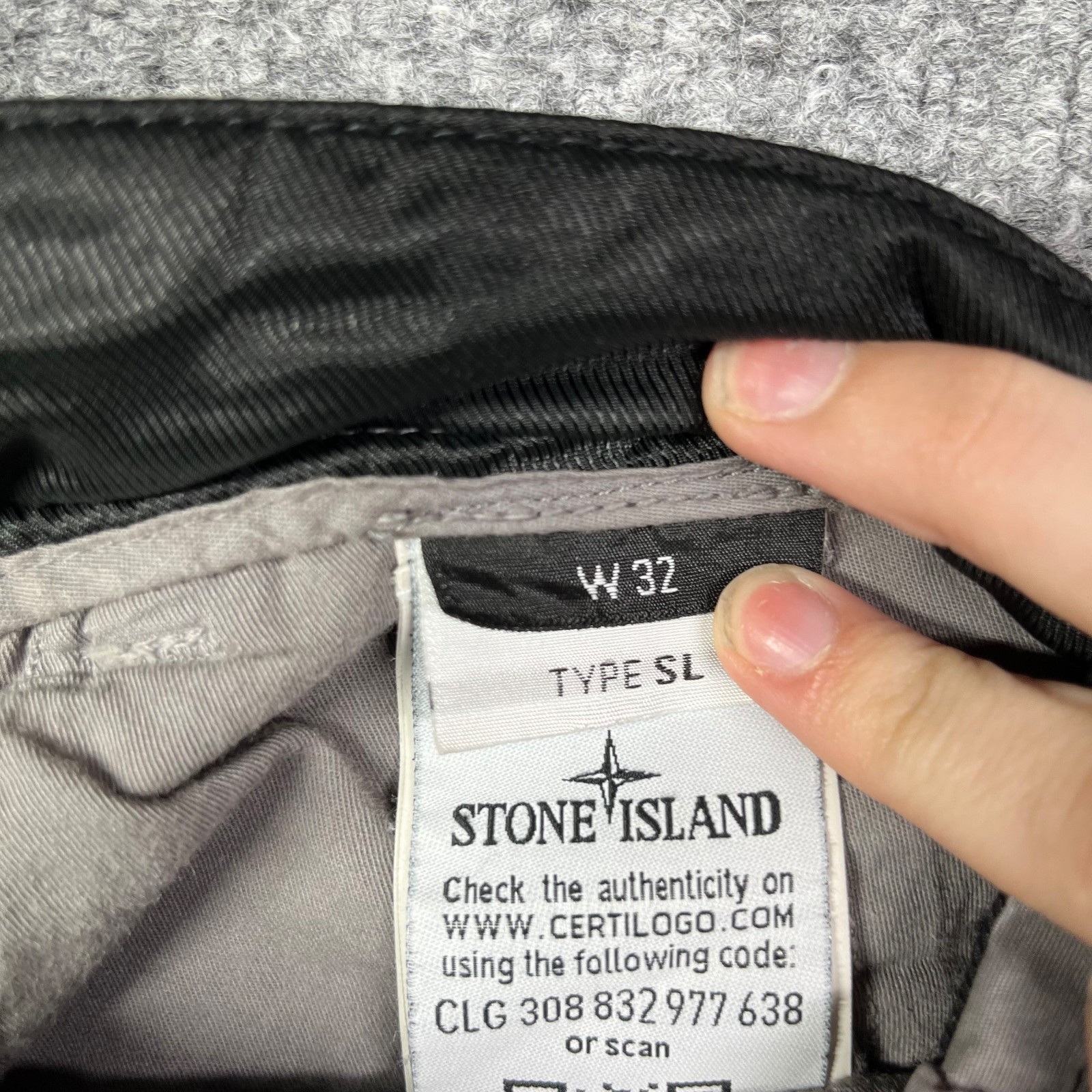 Stone Island Type SL Cargo Pants Men’s Gray Pockets Slim Fit Utility – 33X31