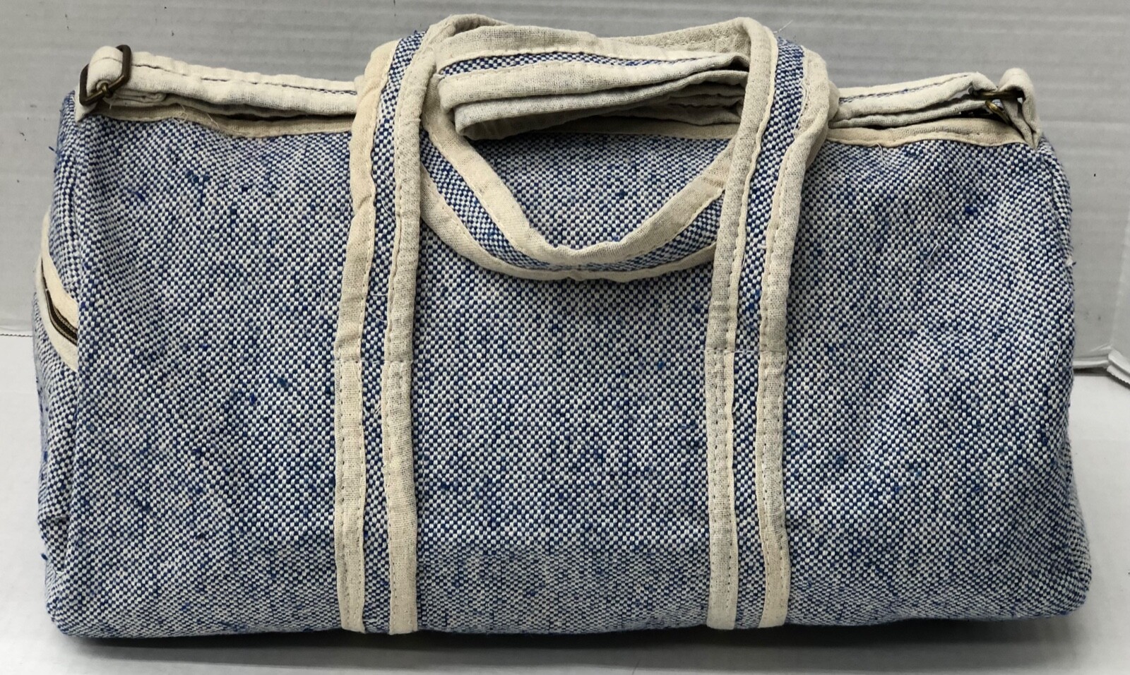 Artisan Himalayan Blue Beige duffel bag Travel Bag “Pattern and color may varies