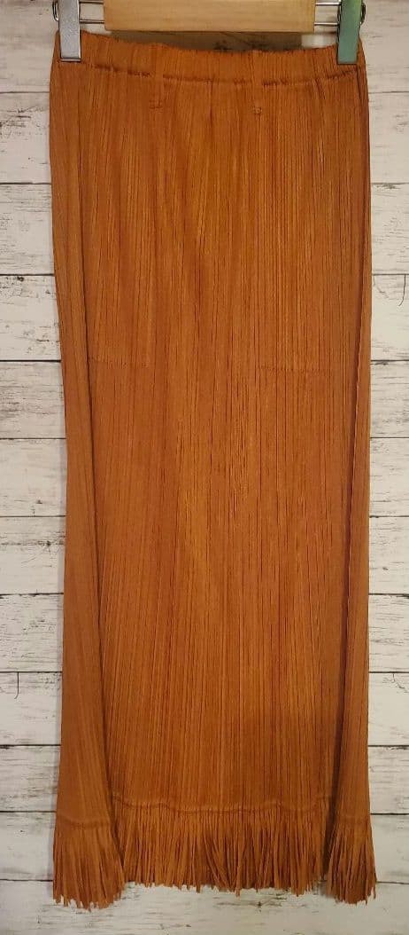 ISSEY MIYAKE Pleats Please Long Skirt with Fringe