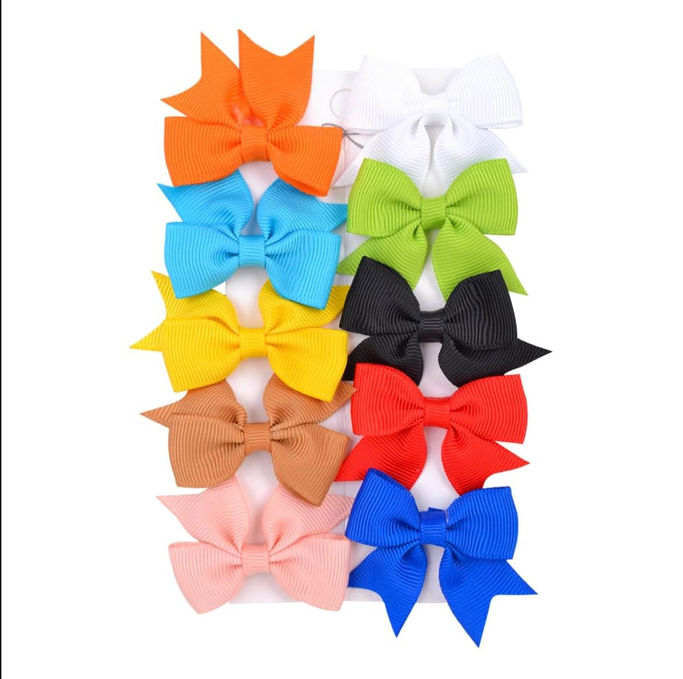 1 pcs Bow Hair Clips Mini Barrettes Set Ribbon Bows Alligator Clips Hair