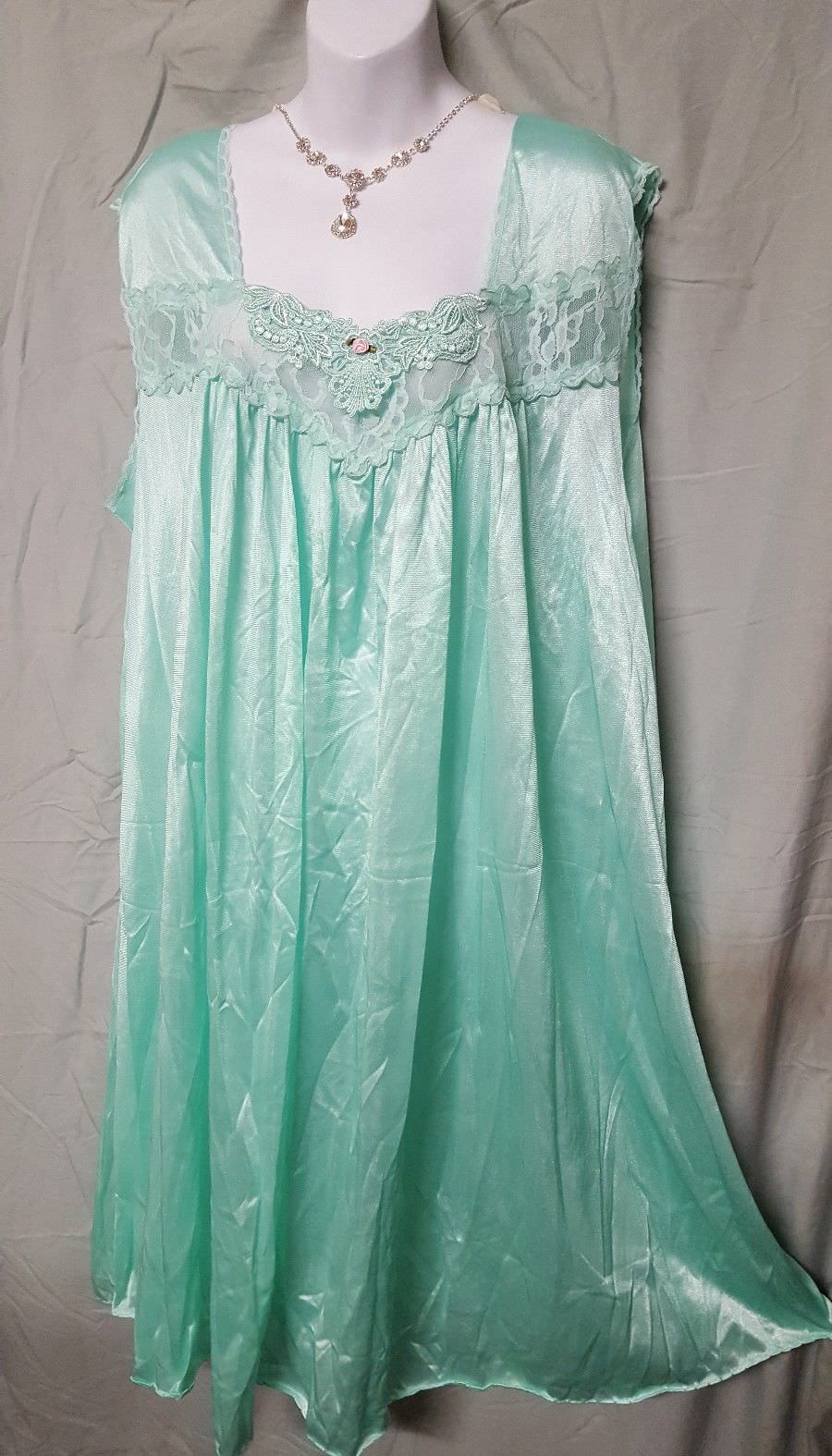 Woman Within Nightgown Pink Blue Green Purple Sleeveless M L 1X 2X 3X 4X 5X