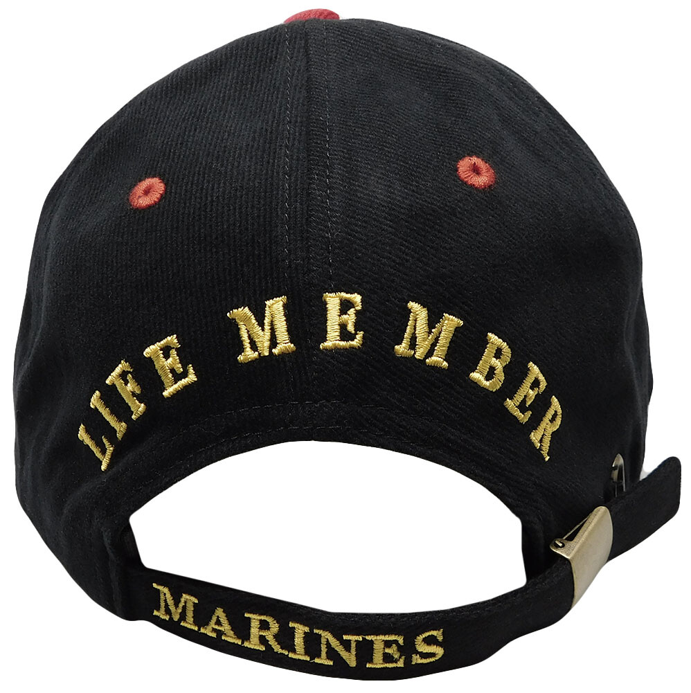 USMC SEMPER FI ONCE A MARINE ALWAYS A MARINE CORPS CAP HAT BLACK