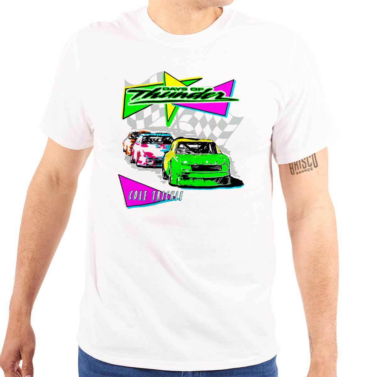 90s Retro Days of Thunder Cole Trickle Car Mens Casual Crewneck T Shirts Tees