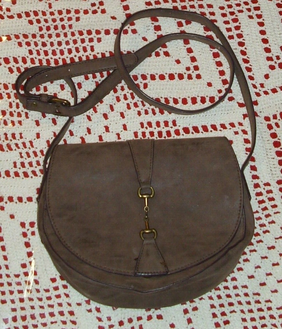 Cato Shoulder Bag w/Flap Closure-Med. Brown, 8 x 11, Adj. , Inside Zipper