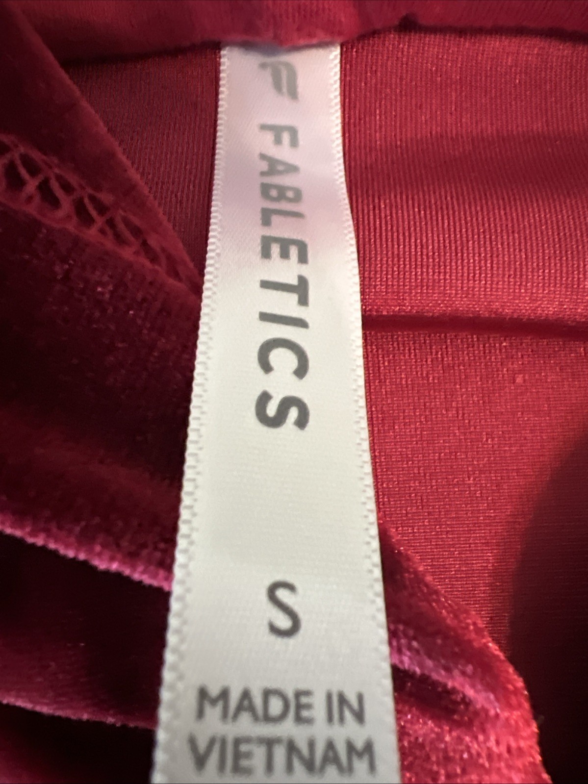 Fabletics Vanessa Hudgens Velour Donna ZipUp Hoodie Cherry Burst Red Womens SM