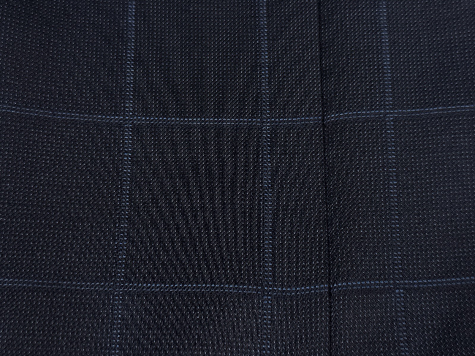 Pal Zileri Made in Italy Navy Windowpane Blazer EU-52R Drop 8 100% Wool Jacket