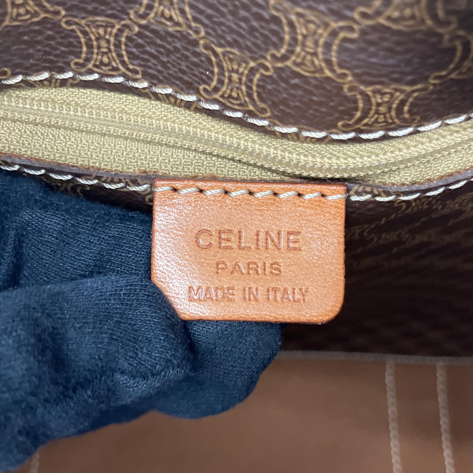 CELINE Tote Bag Macadam Pattern with internal peeling MC96 Brown