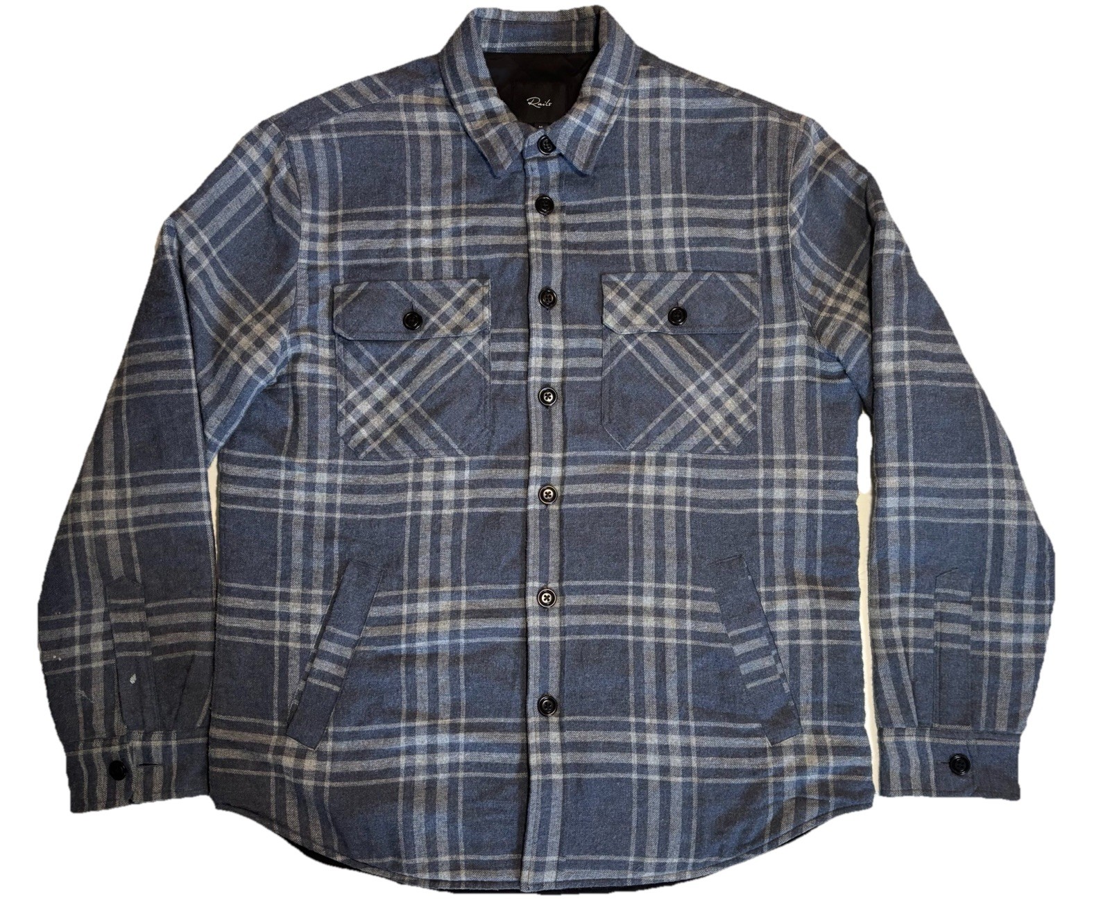 Rails Worthing Plaid Flannel Jacket Shacket Shirt Quilt Lined Men M Outdoor Camp