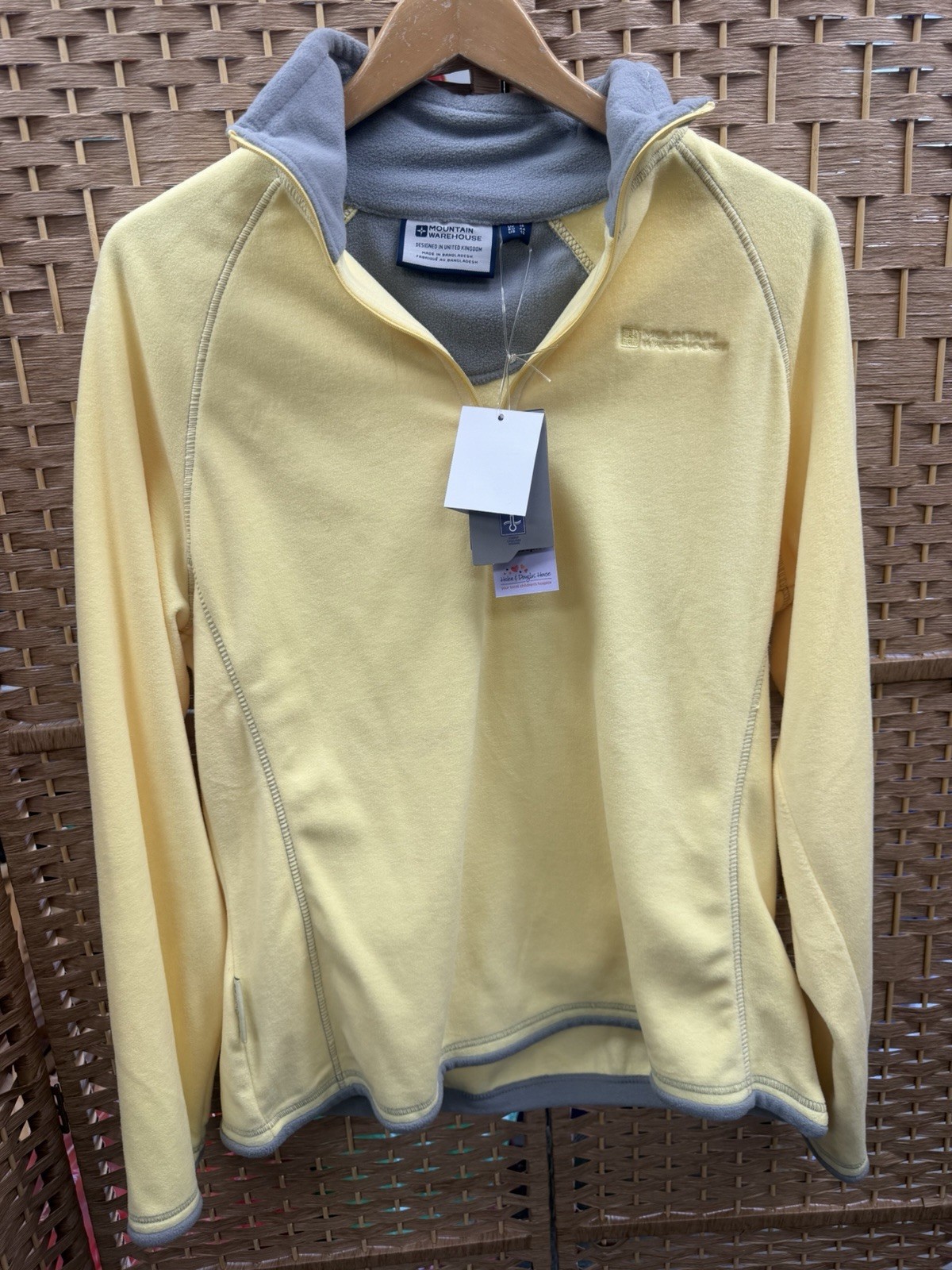 Mountain Warehouse Yellow 1/4 Zip fleece Size 16 Bnwt