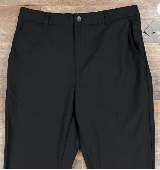 Apana Pants Mens 36×32 Black Standard Fit Stretch Performance Golf Chino NEW